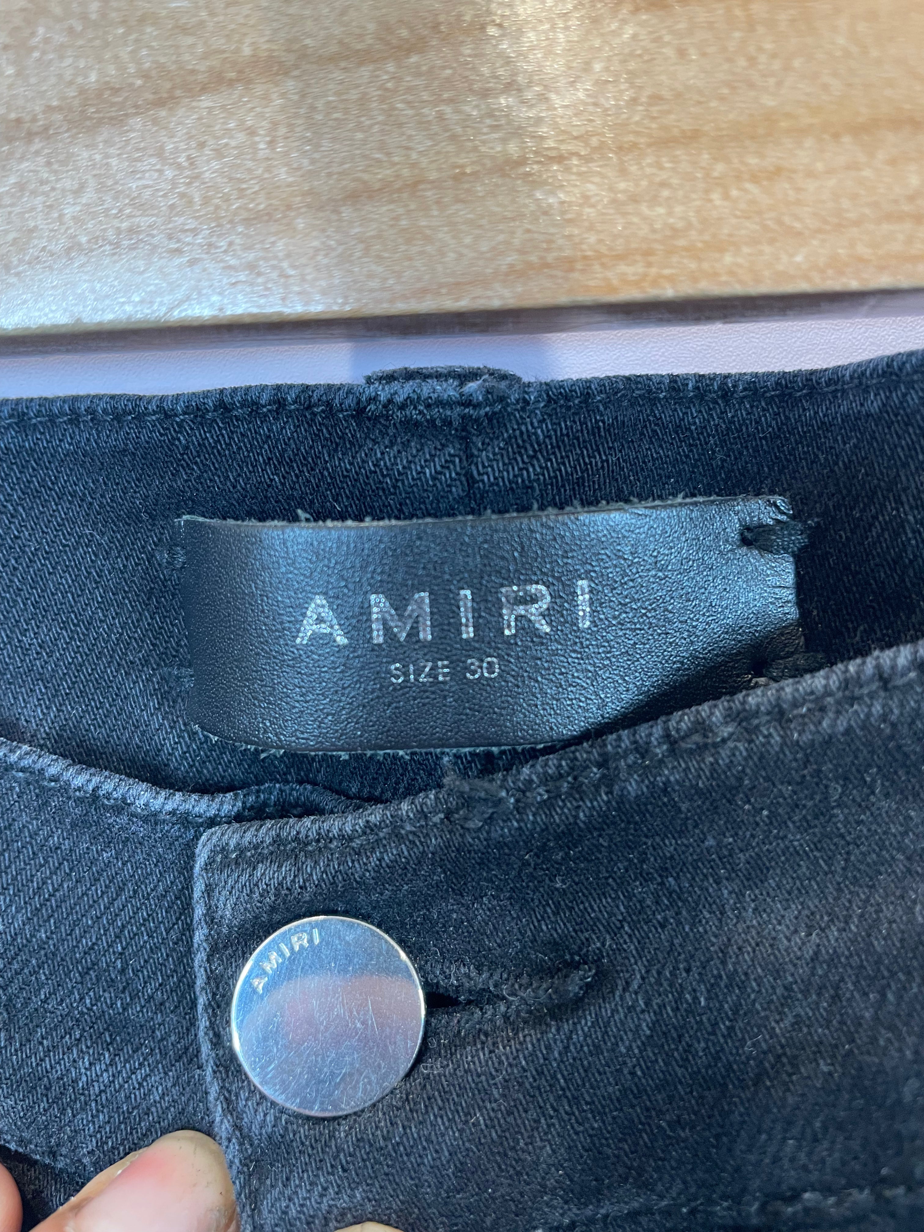 Amiri Jeans Swan Patch Black Used 30