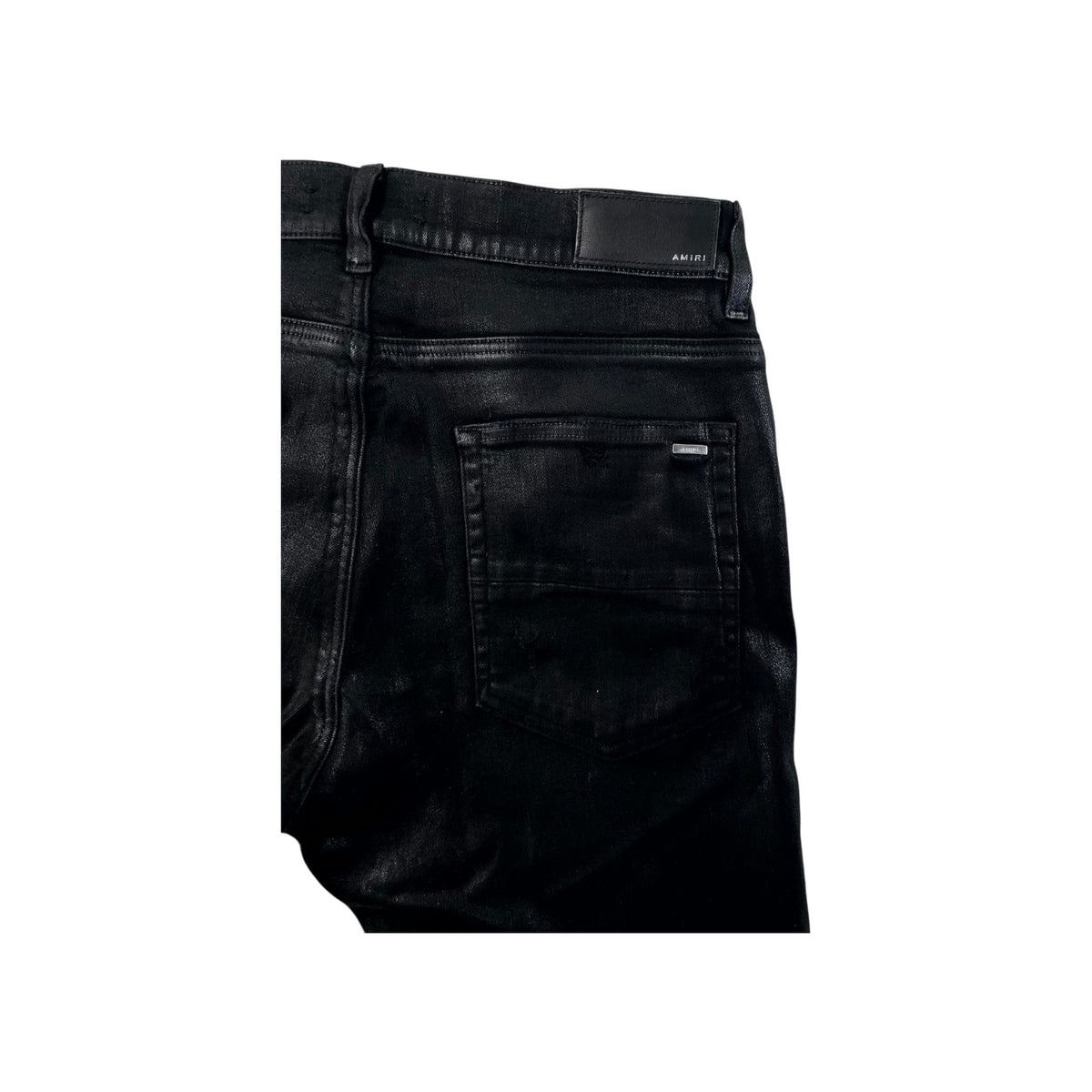 Amiri "MX1" Patch Black Wax Jeans