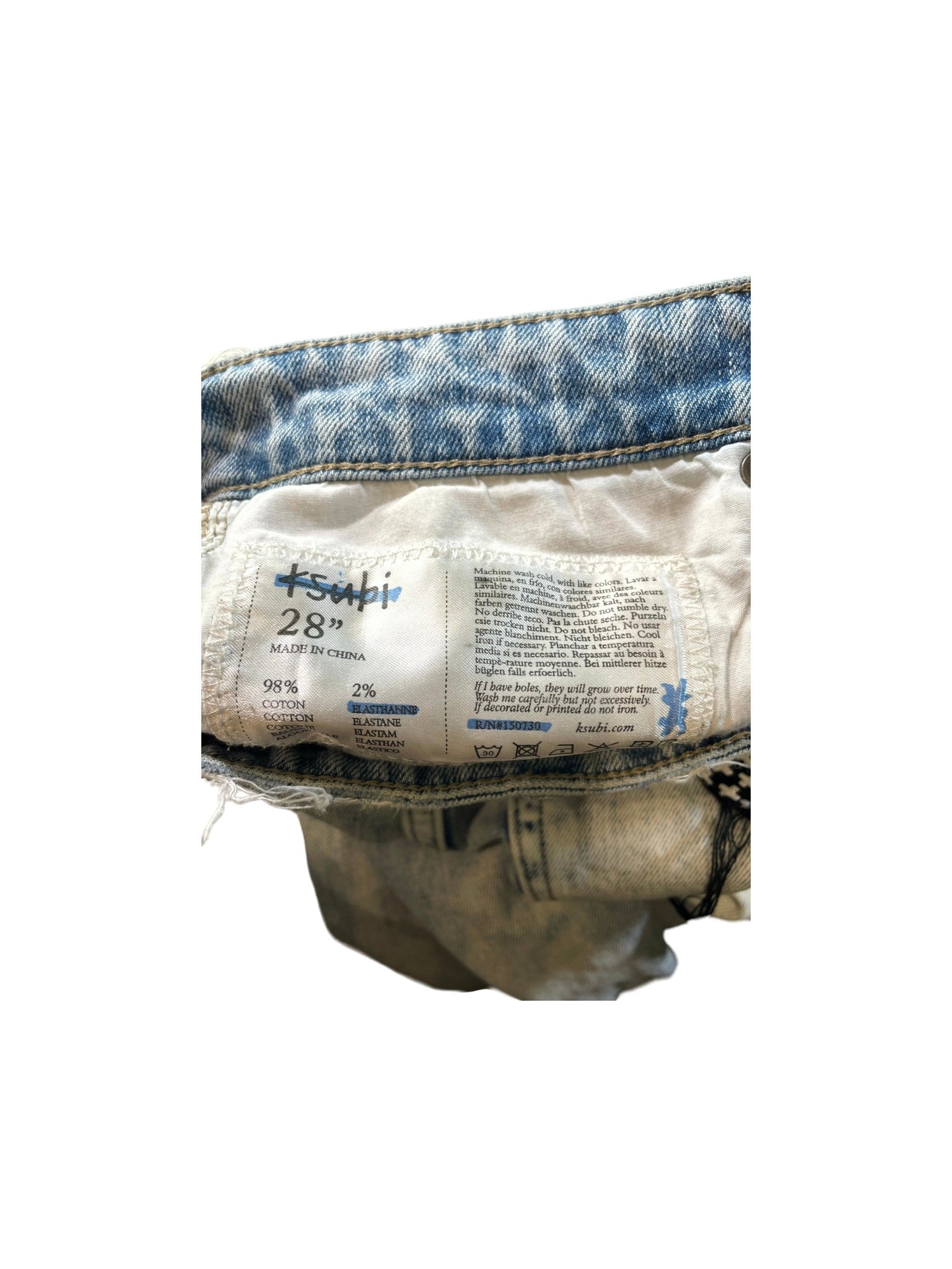 Ksubi Light Wash & Red Jeans