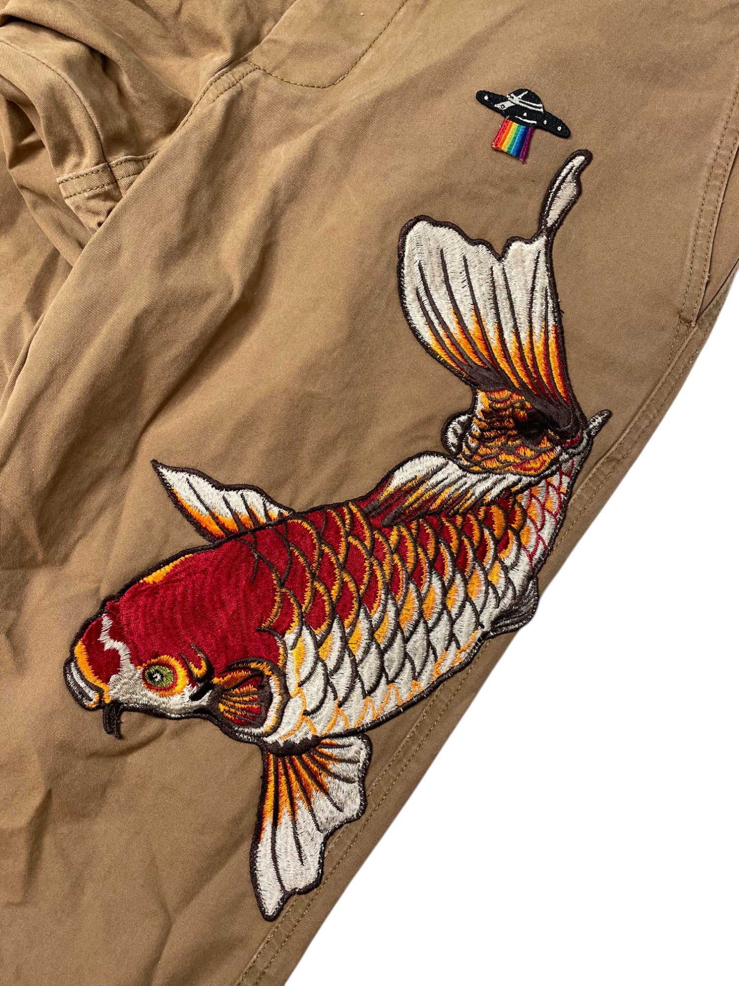 Gucci Koi Khaki Pants