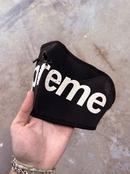 Supreme Black White Face Mask OS Used