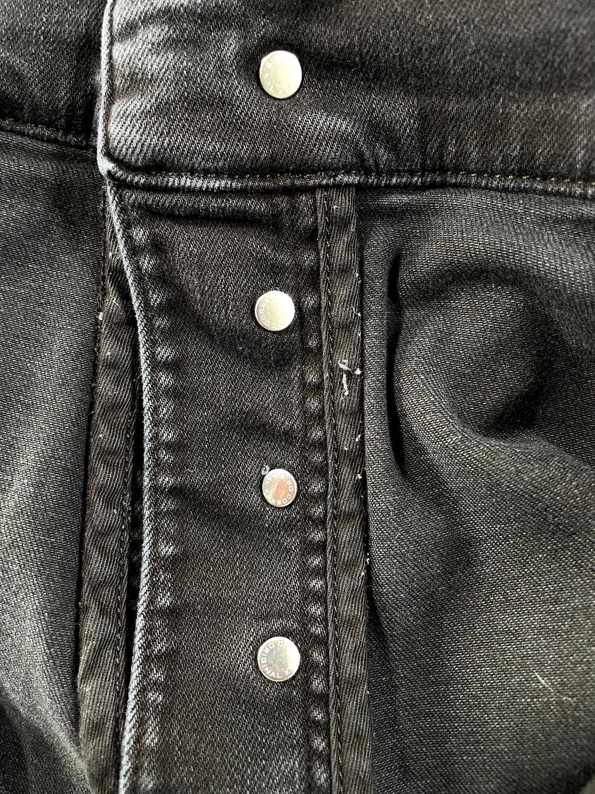 Amiri "MX1" Suede Patch Black Wash & White Jeans