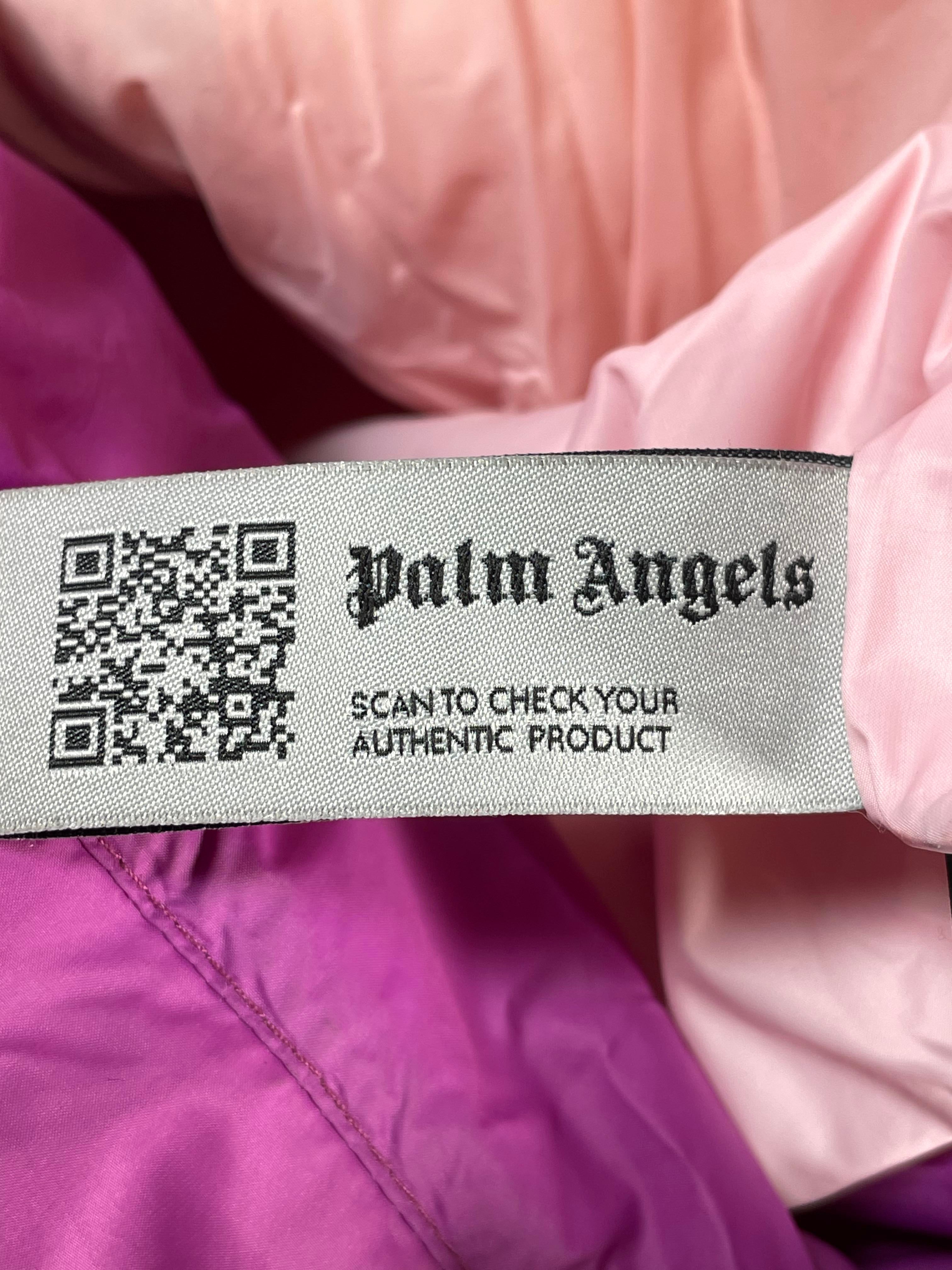 Palm Angels Patch Logo Tibb Down Gillet Purple Puffer Vest