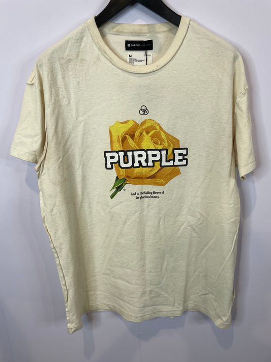 Purple Tee Cream Rose Used Medium