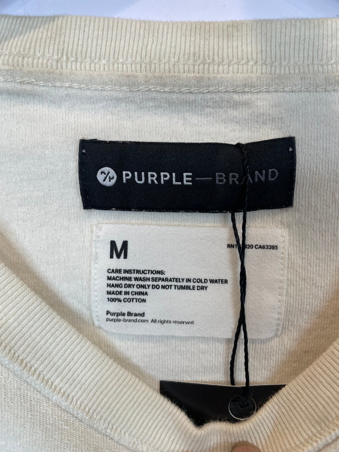 Purple Tee Cream Rose Used Medium