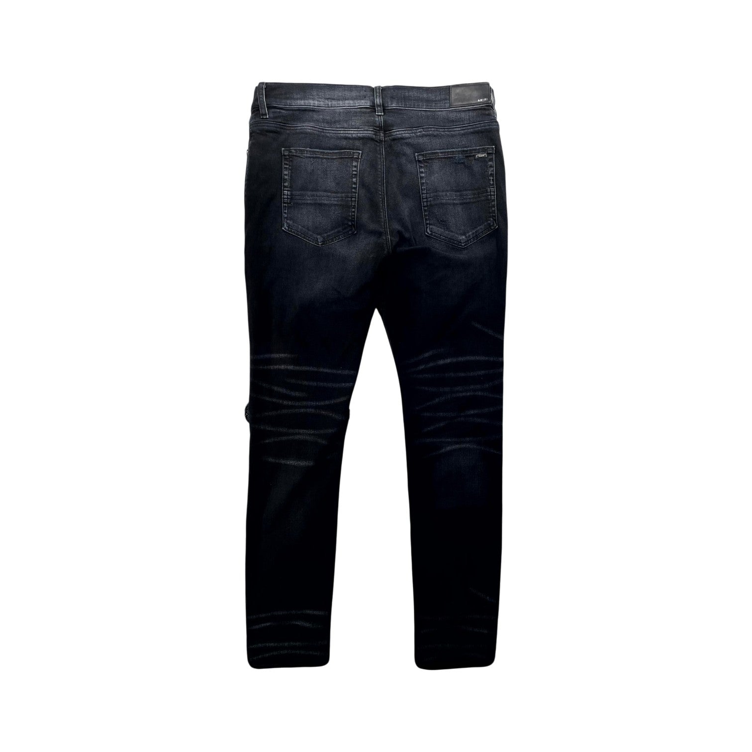 Amiri "Mx1" Iridescent Patch Black Wash Jeans
