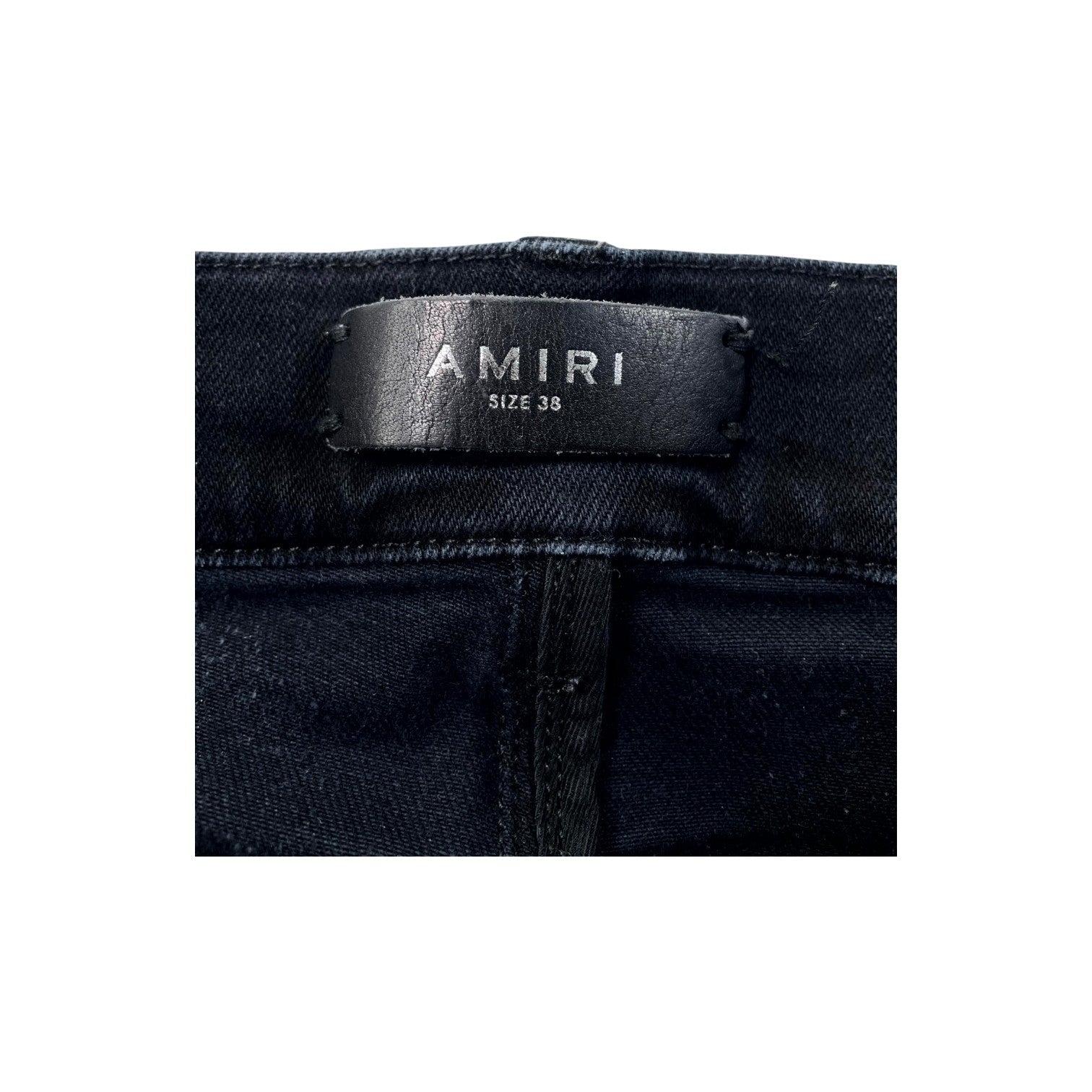 Amiri "Mx1" Iridescent Patch Black Wash Jeans