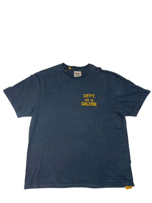 Gallery Dept. T-Shirt Navy Yellow French Logo