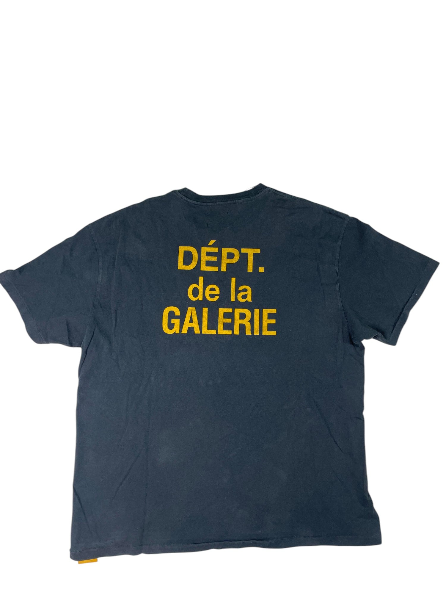 Gallery Dept. T-Shirt Navy Yellow French Logo