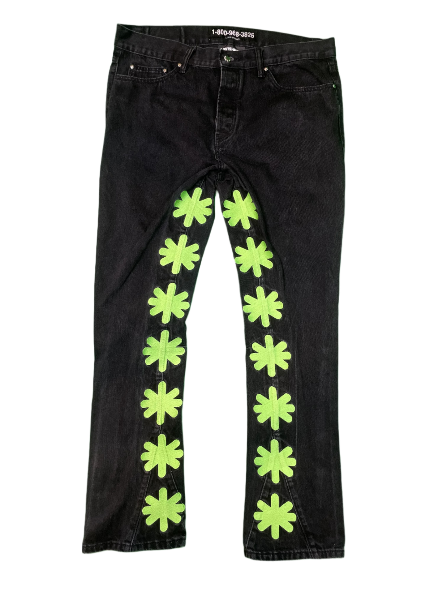 LOSTSHDWS Black & Green Jeans