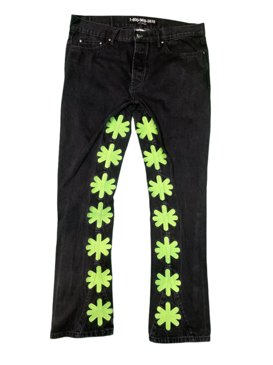 LOSTSHDWS Black & Green Jeans