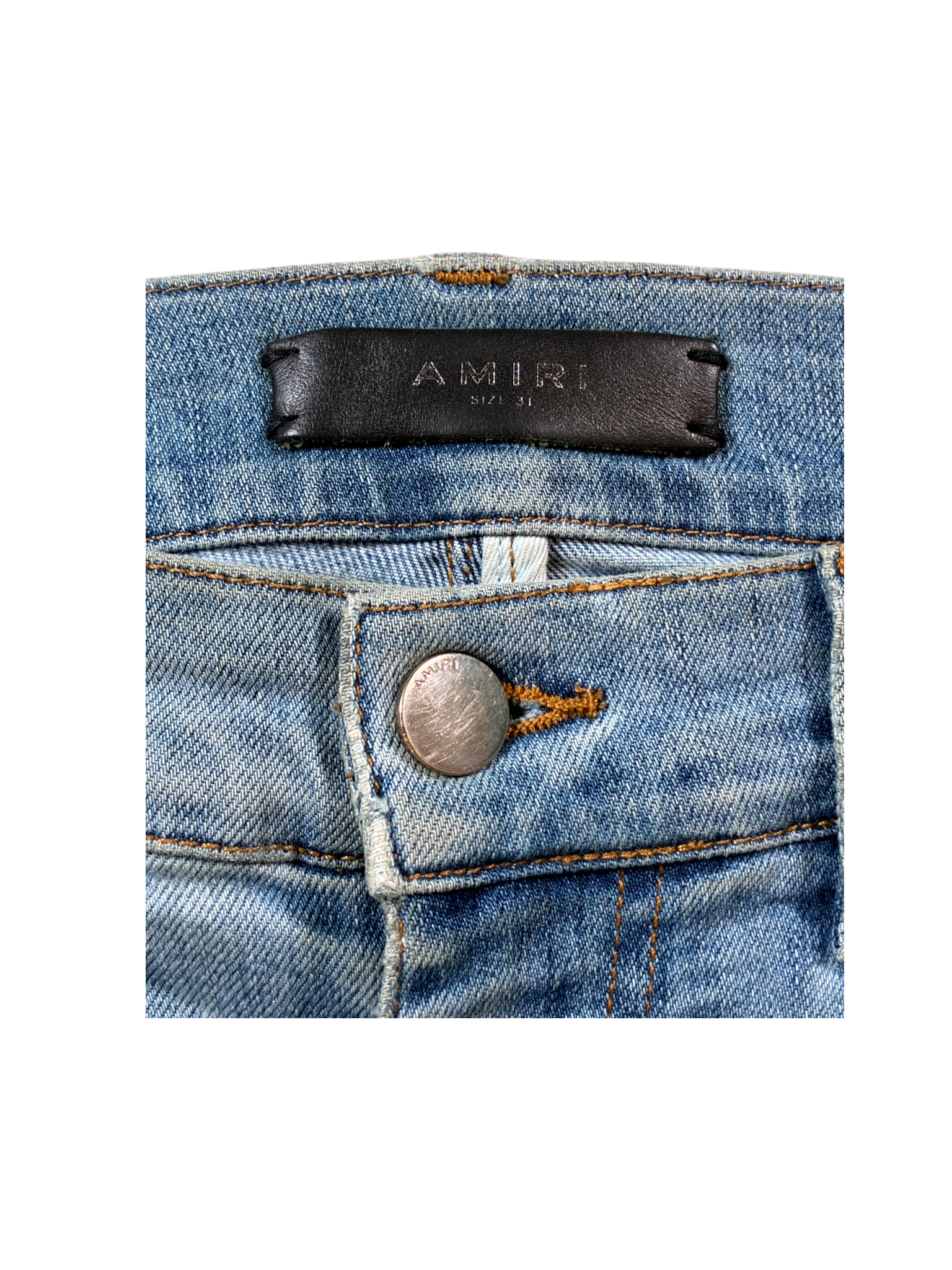 Amiri Splatter Paint Light Wash Jeans