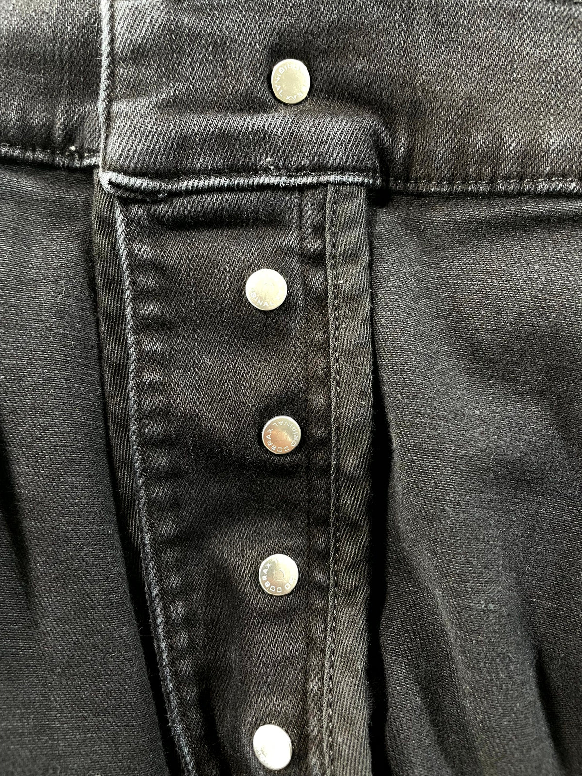 Amiri "MX1" Camo Leather Patch Black Wash Jeans
