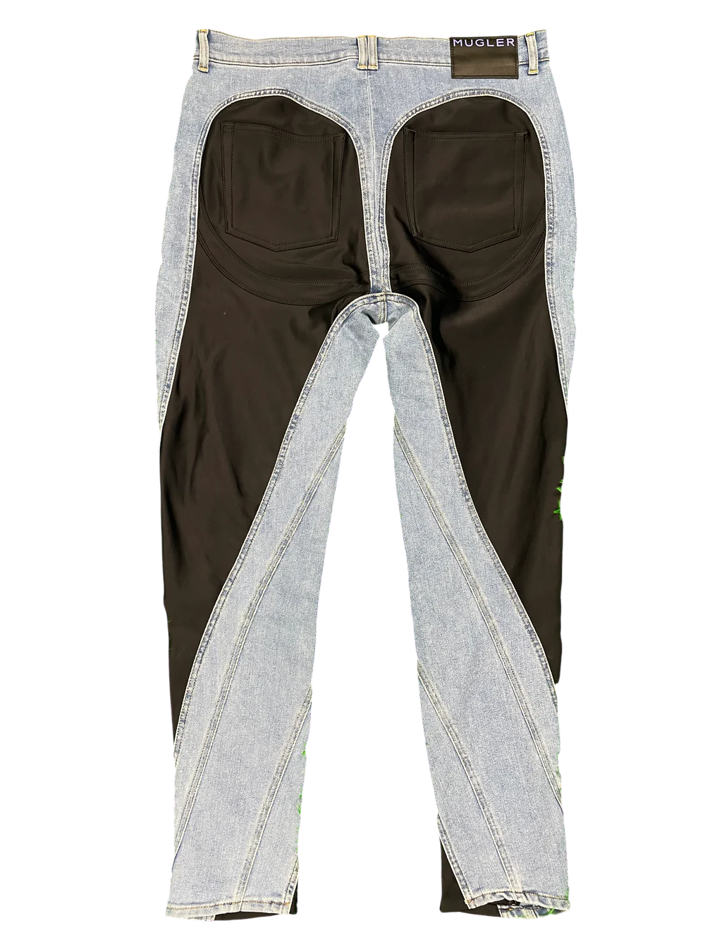 H&M Mugler Blue & Black Jeans