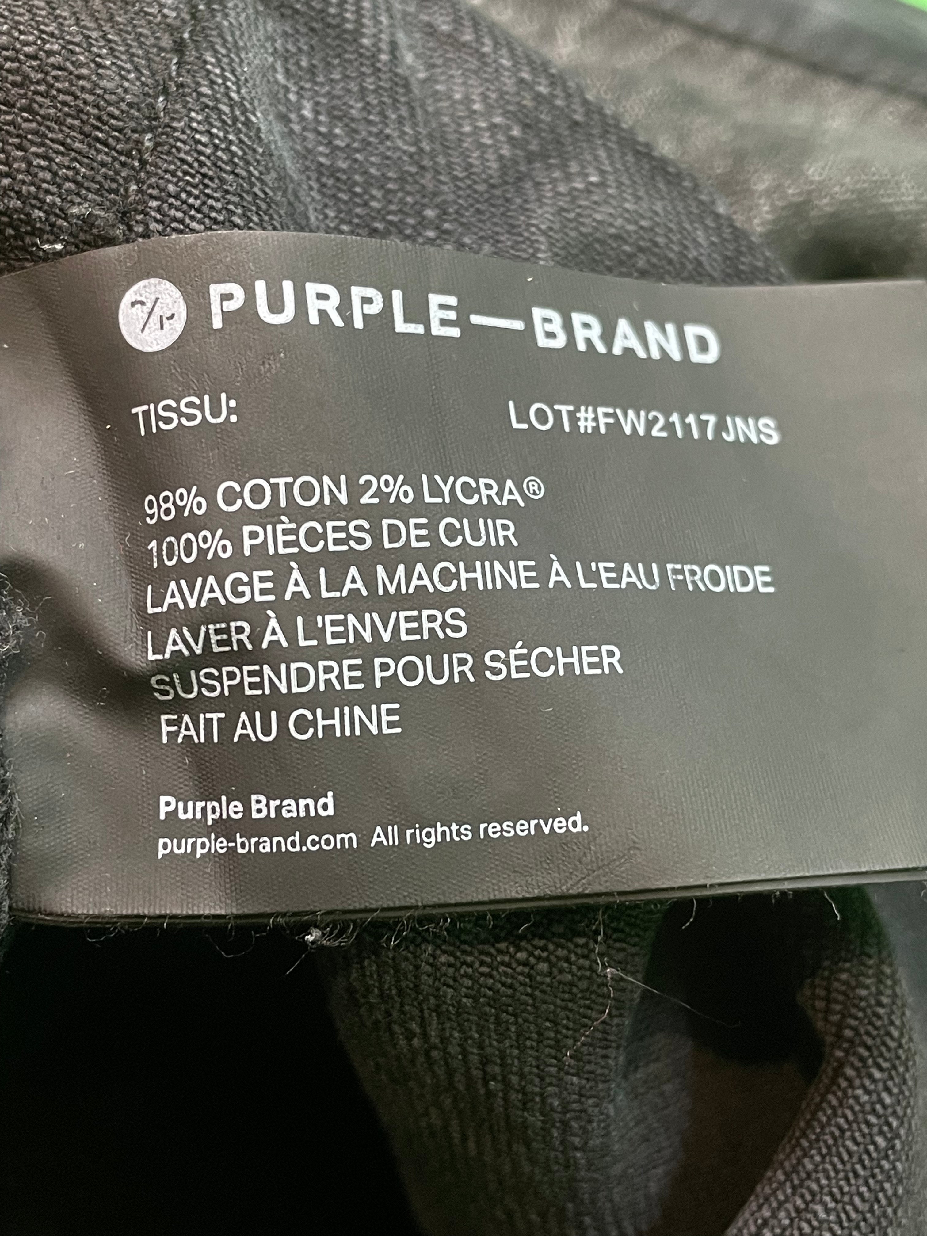 Purple Brand Knee Rip Black Jeans