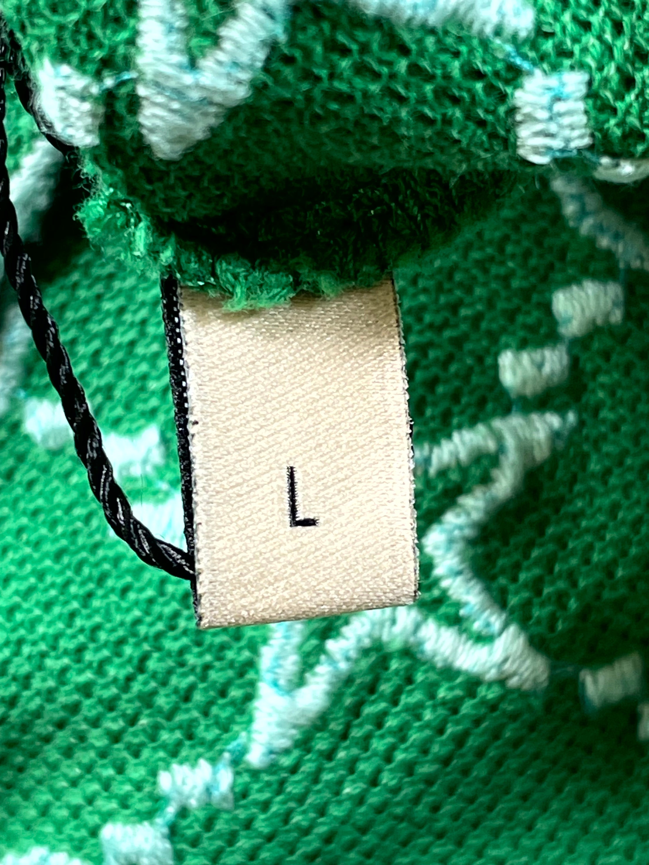 Gucci Monogram Star Green & Pink Polo Shirt