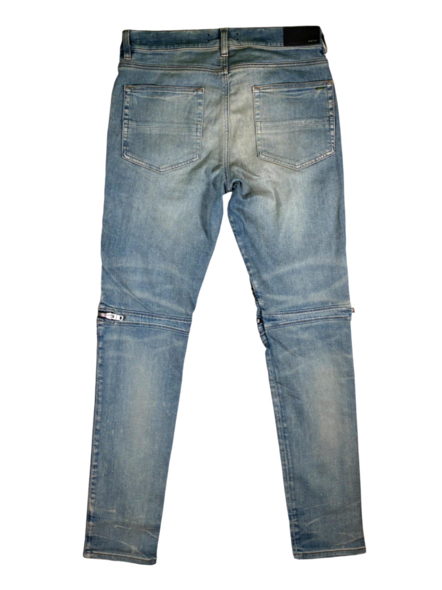Amiri MX2 Camo Patch Light Wash Jeans