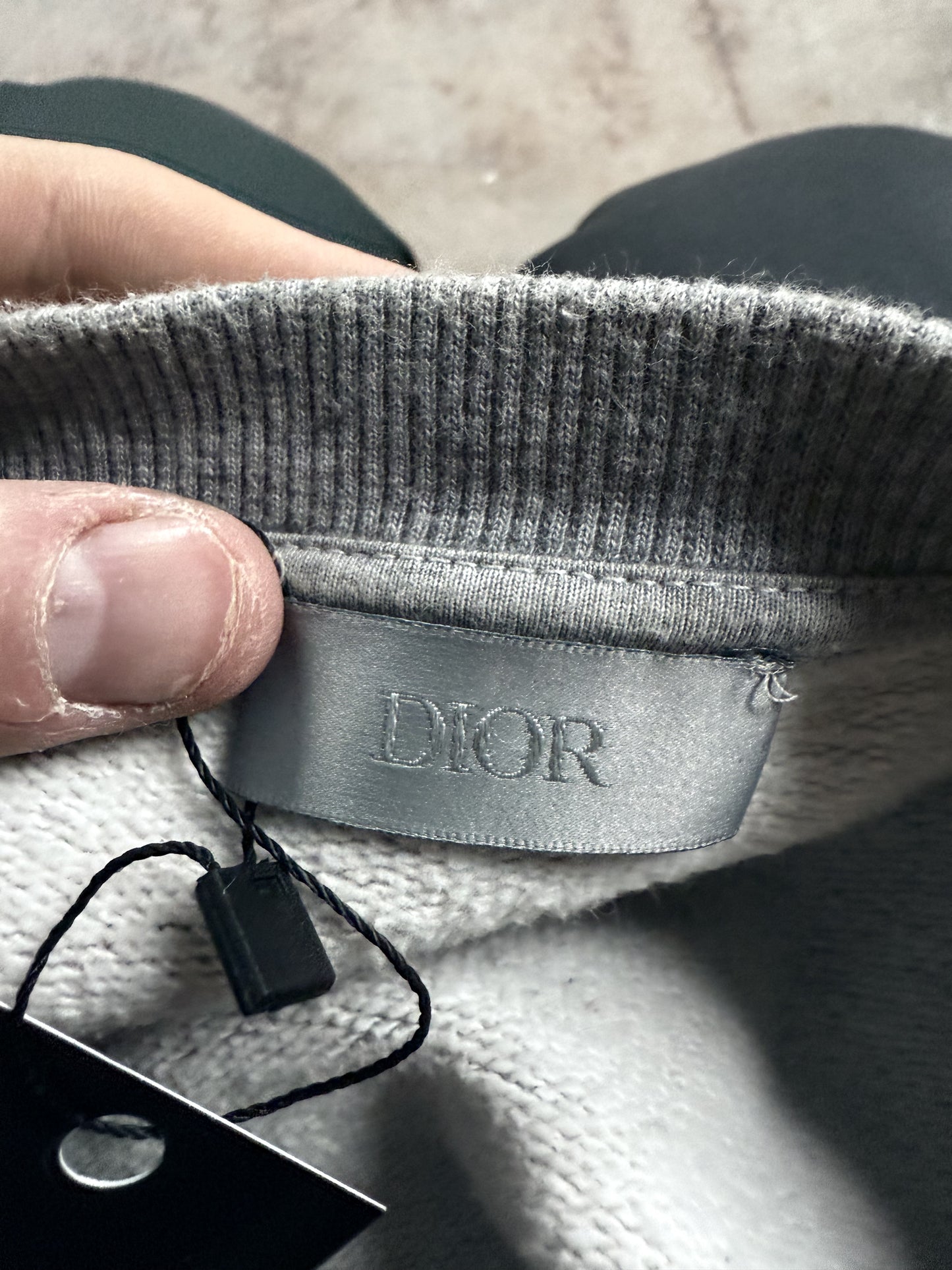 Dior CD Logo Crewneck Grey Used Small