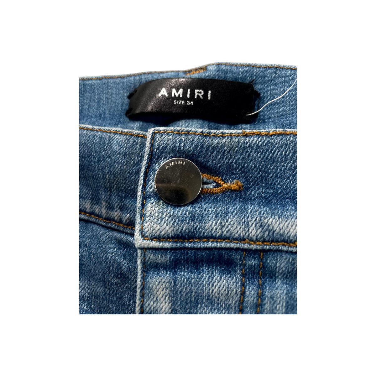 Amiri "MX1" Aloha Patch Light Wash Jeans