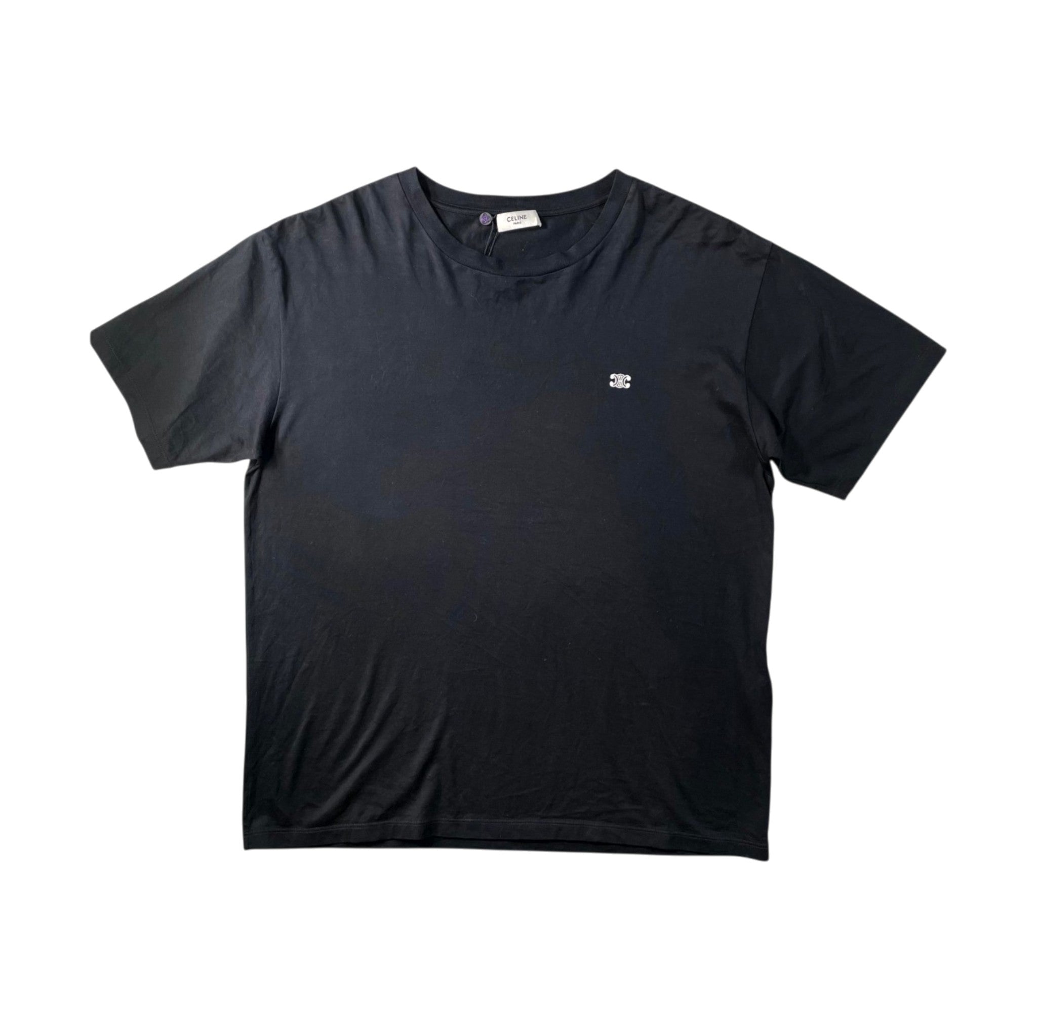 Celine "CC Logo" Black Tee