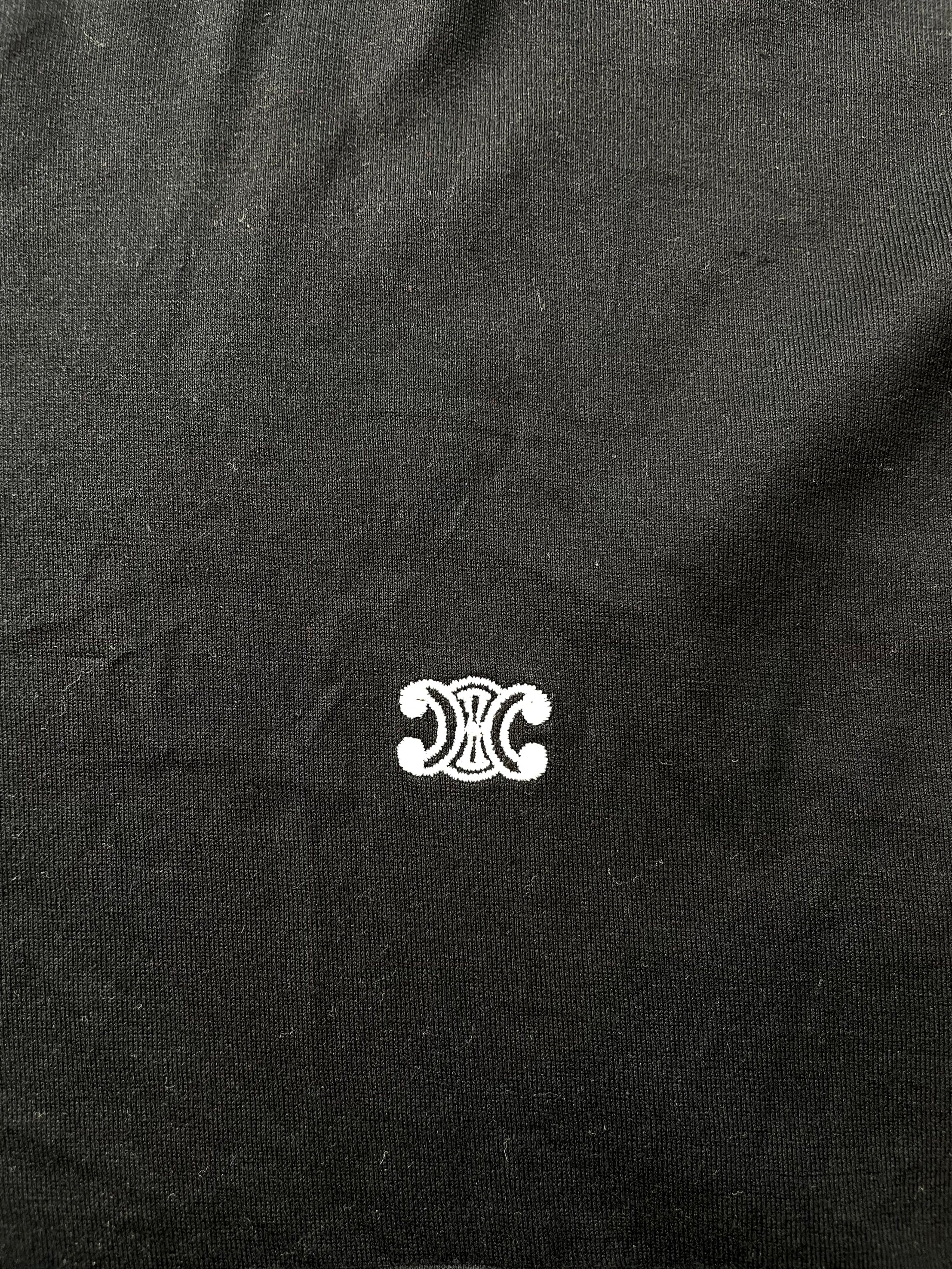 Celine "CC Logo" Black Tee