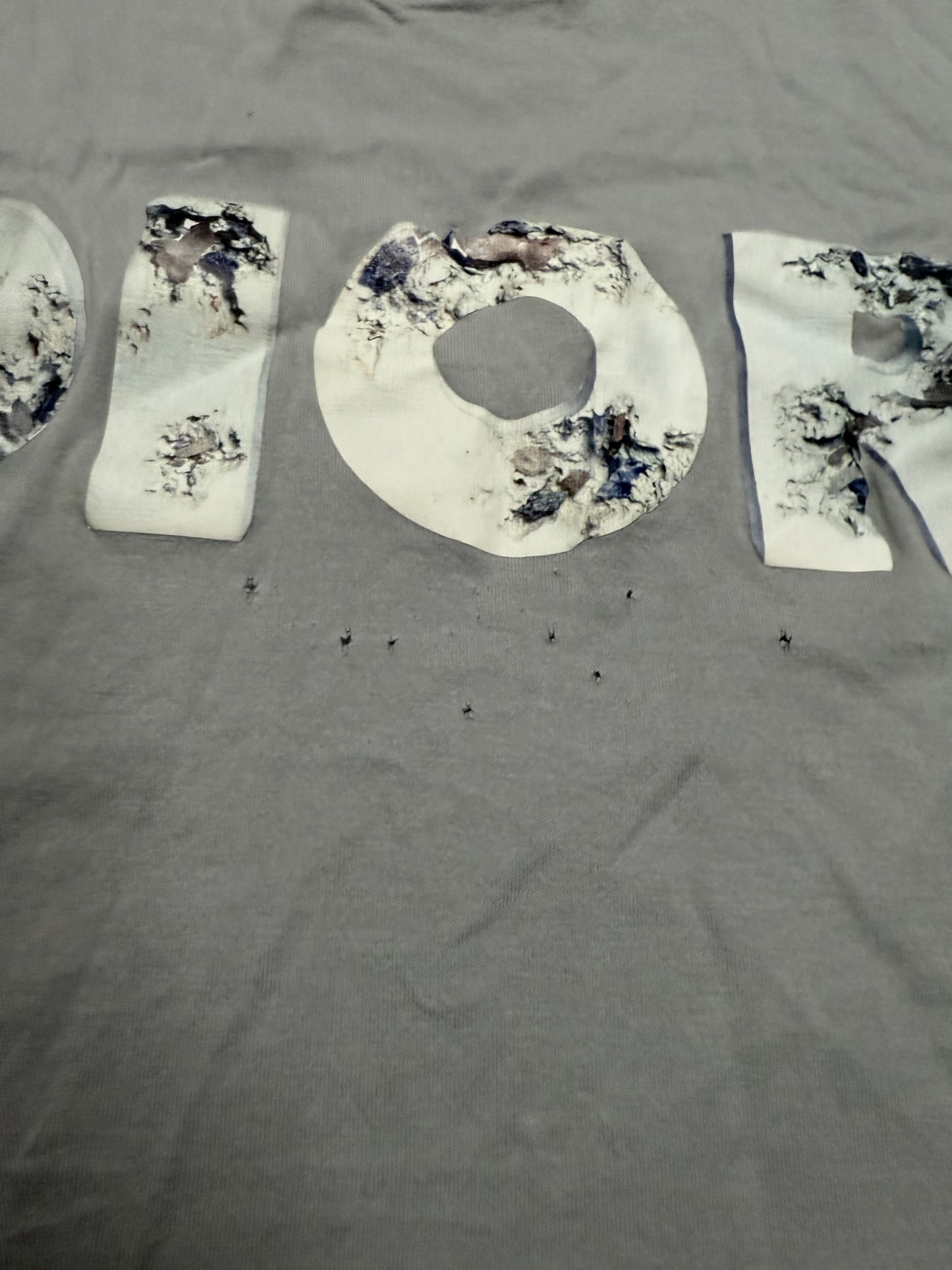 Dior Daniel Arsham Tee Powder Blue (Holes) Used Small