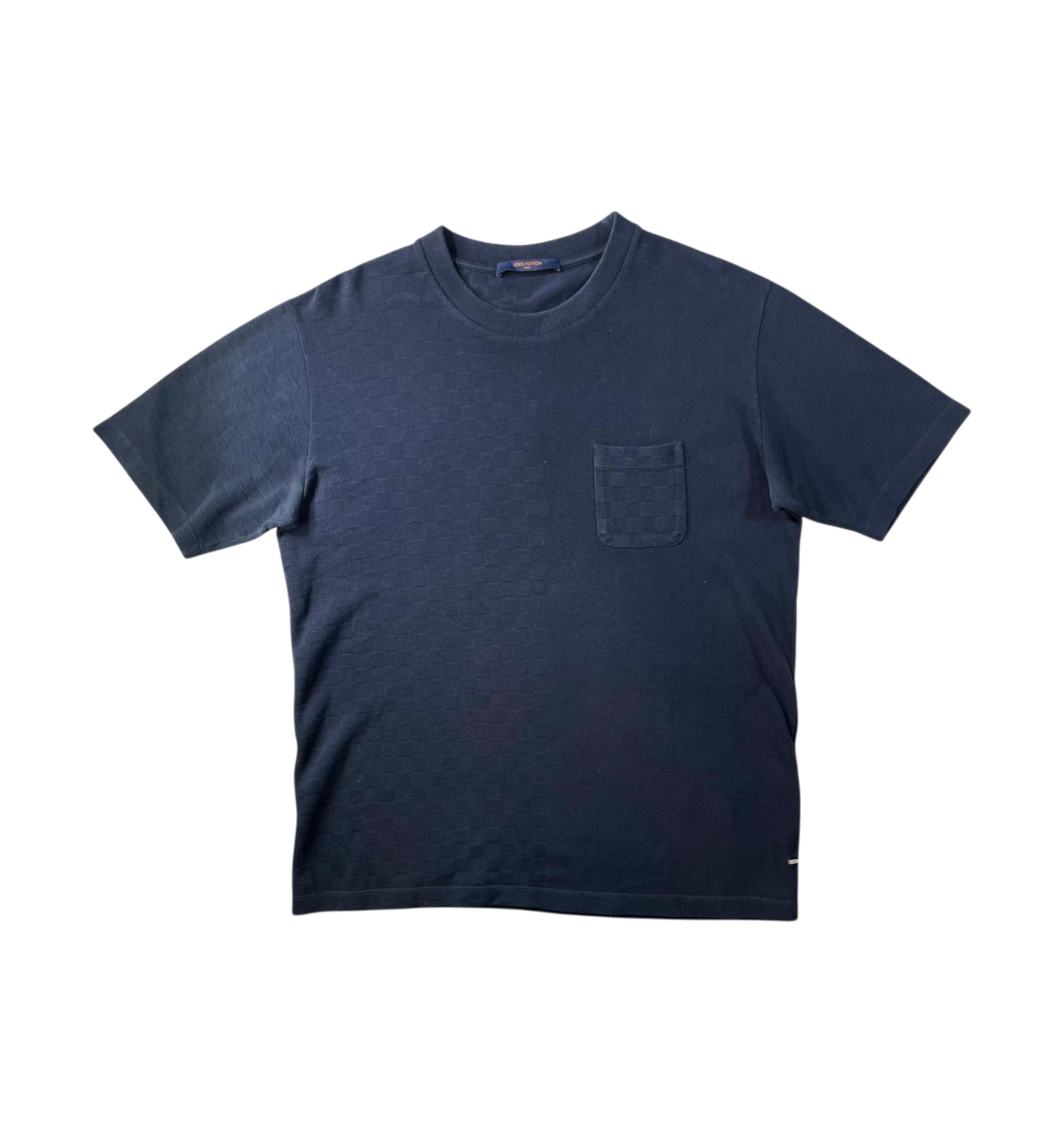Louis Vuitton "Damier Knit" Navy Tee