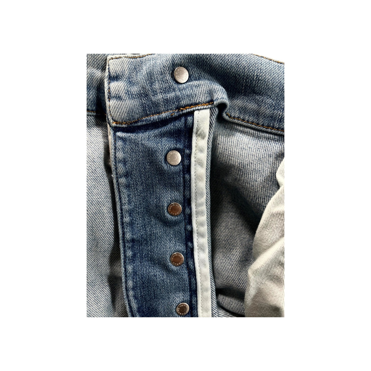Amiri "MX2" Bandana Light Wash & White Jeans