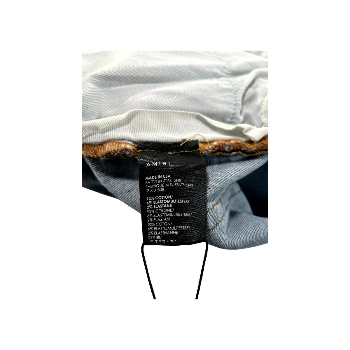 Amiri "MX2" Bandana Light Wash & White Jeans