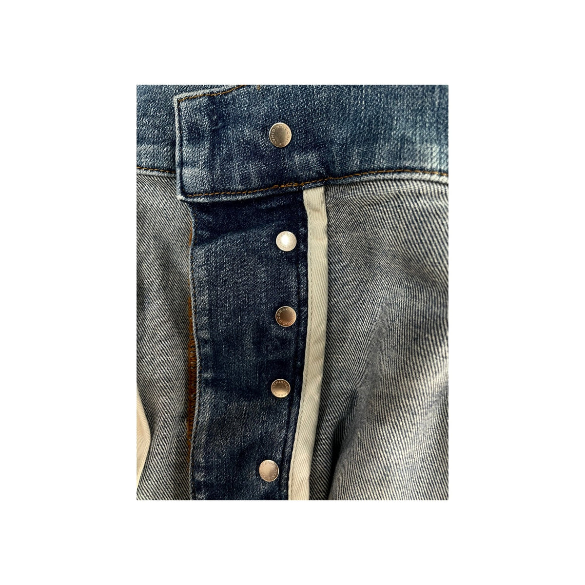Amiri "MX2" Honey Comb Light Wash & Yellow Jeans