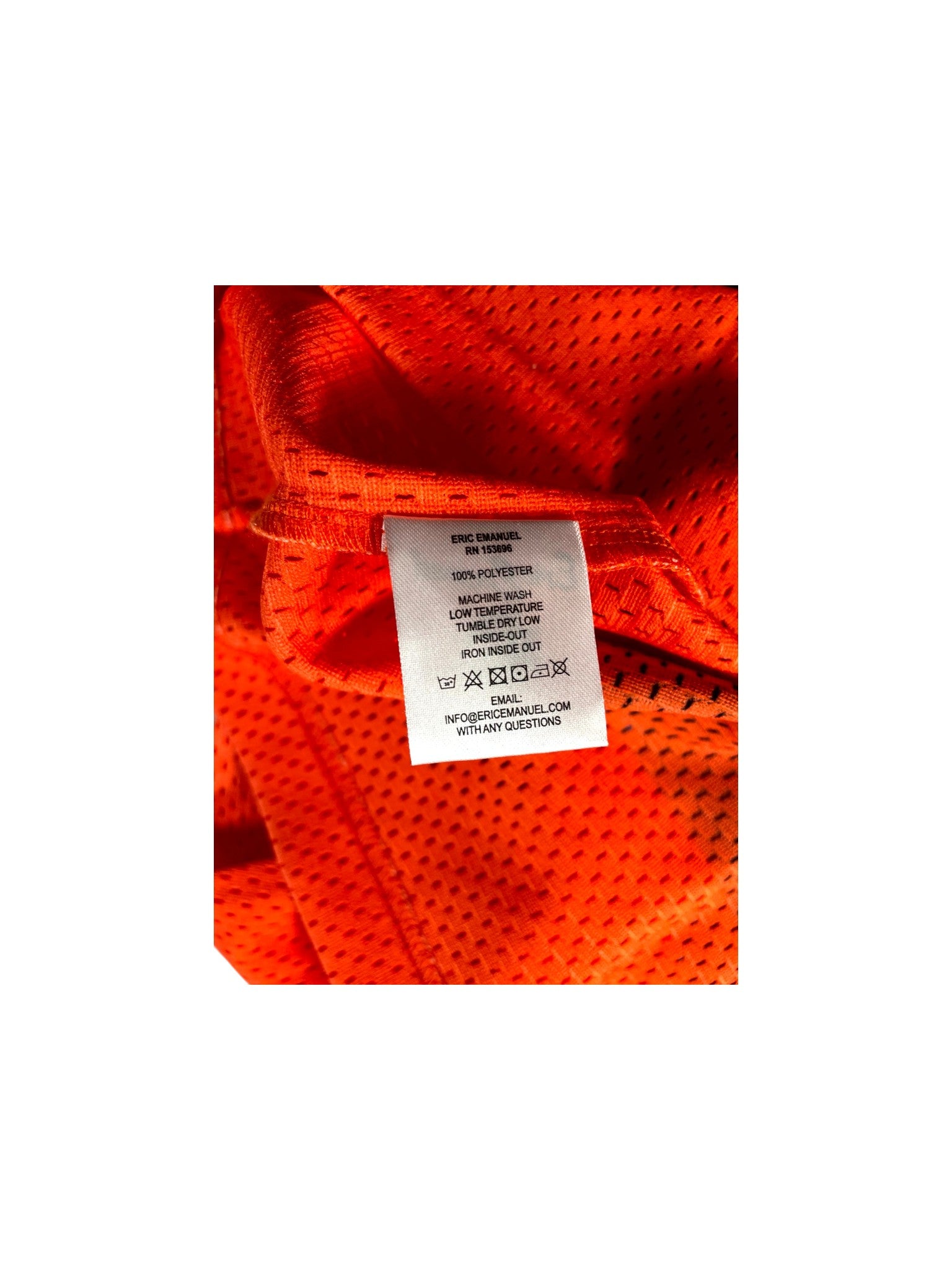 Eric Emanuel Sport Long Sleeve Orange & Navy Jersey