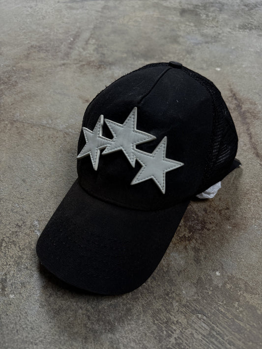 Amiri Three Star Trucker Black White Used OS