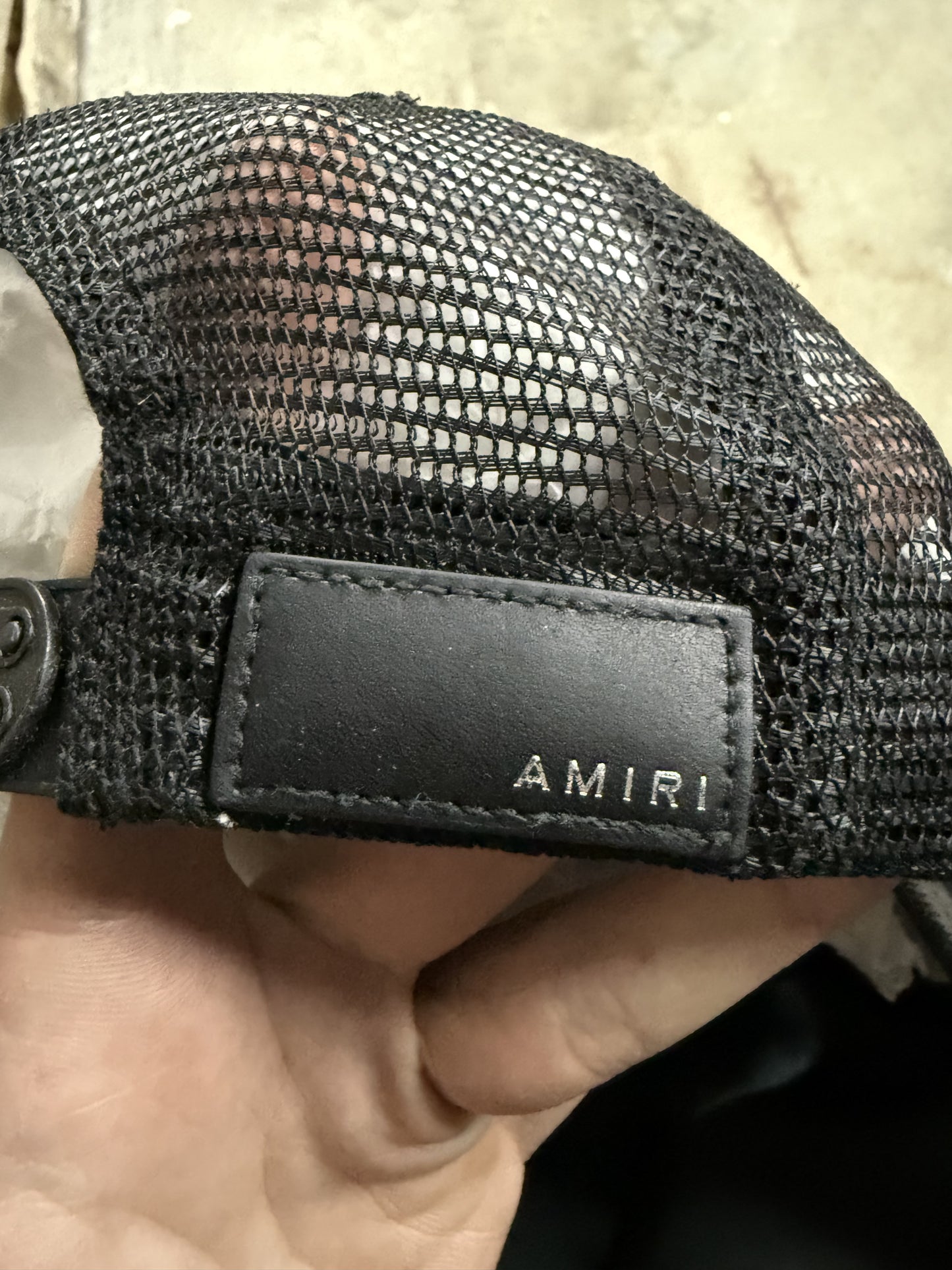 Amiri Three Star Trucker Black White Used OS