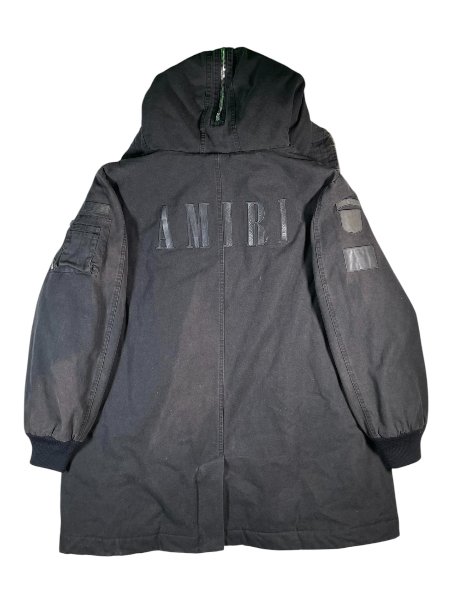 Amiri Core Logo Black Fur Puffer Jacket