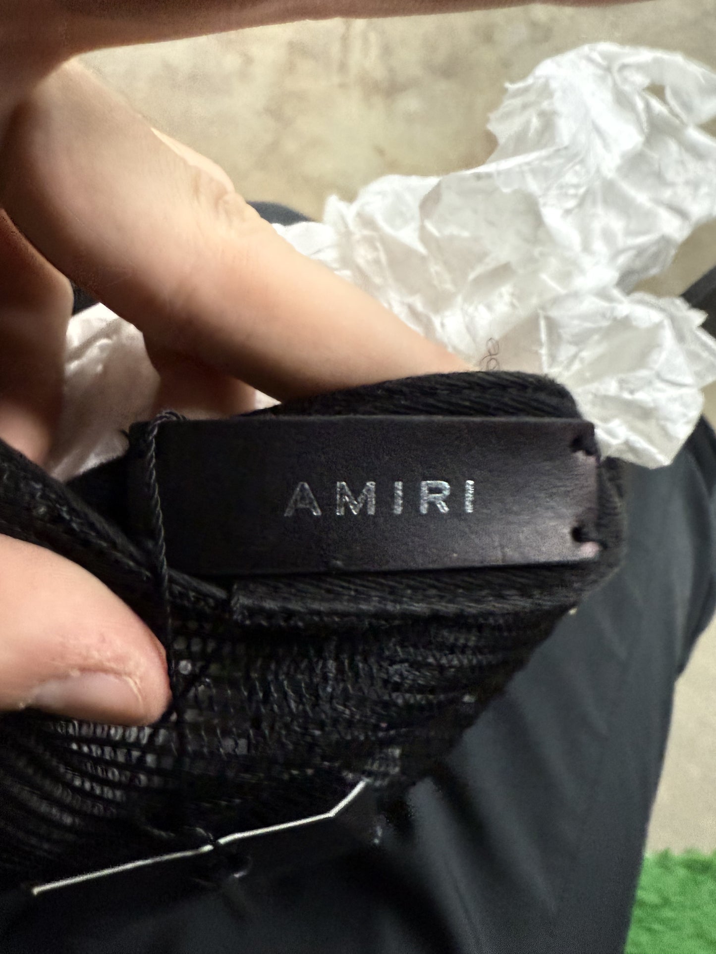 Amiri Three Star Trucker Black White Used OS