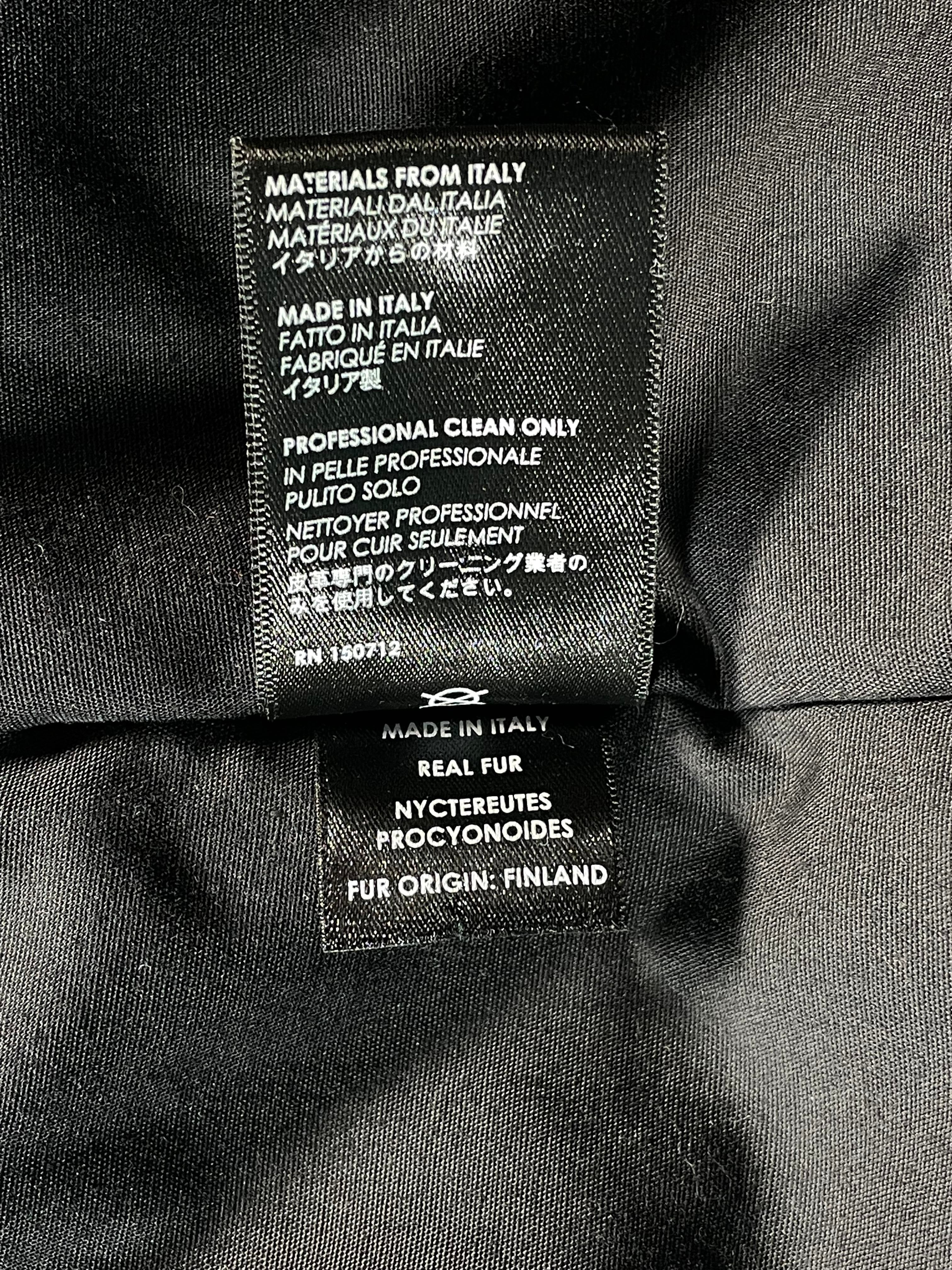 Amiri Core Logo Black Fur Puffer Jacket
