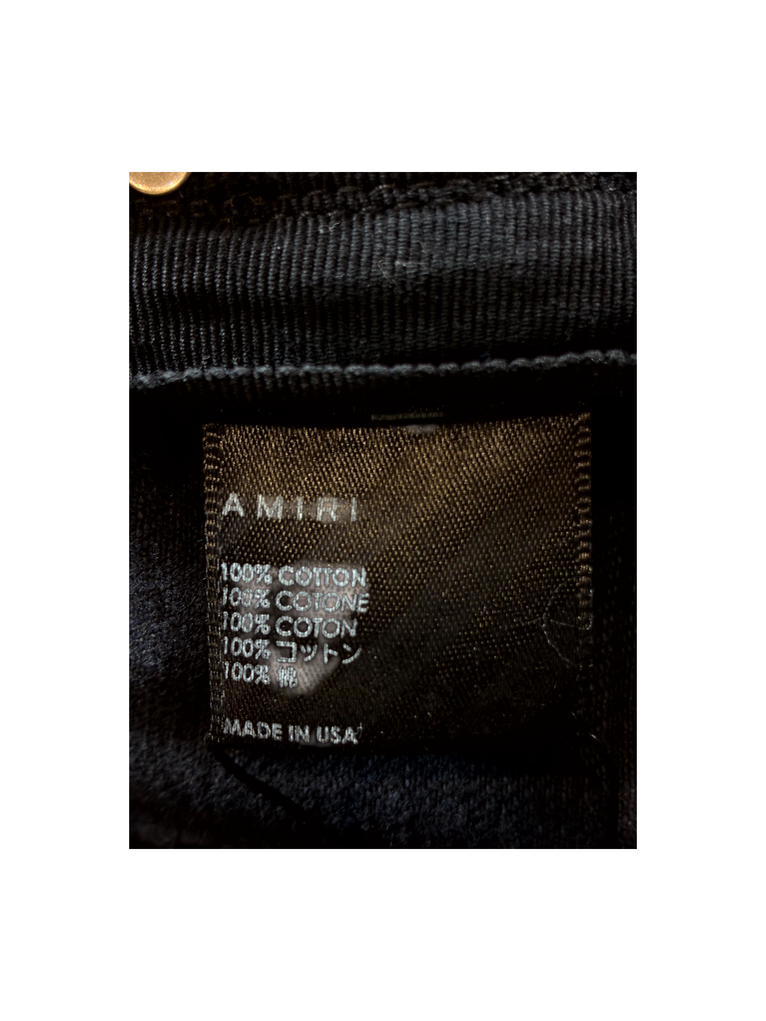 Amiri Varsity Slim Black Jeans