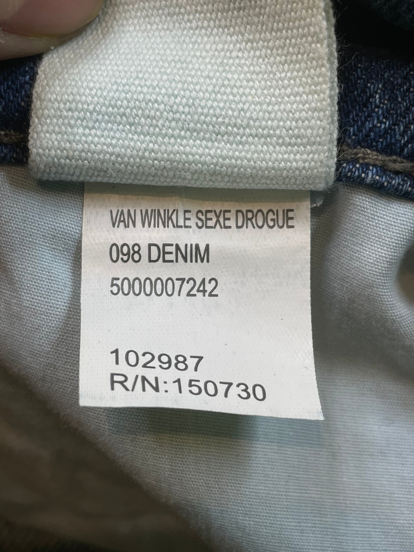 Ksubi Dark Wash Writing Blue Jeans