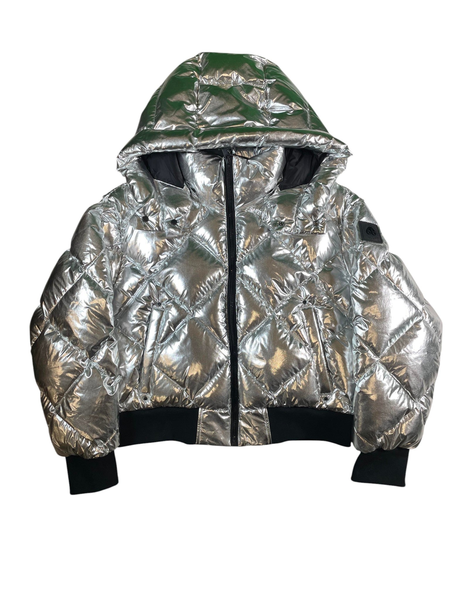 Moose Knuckles Silver Bomber Jacket