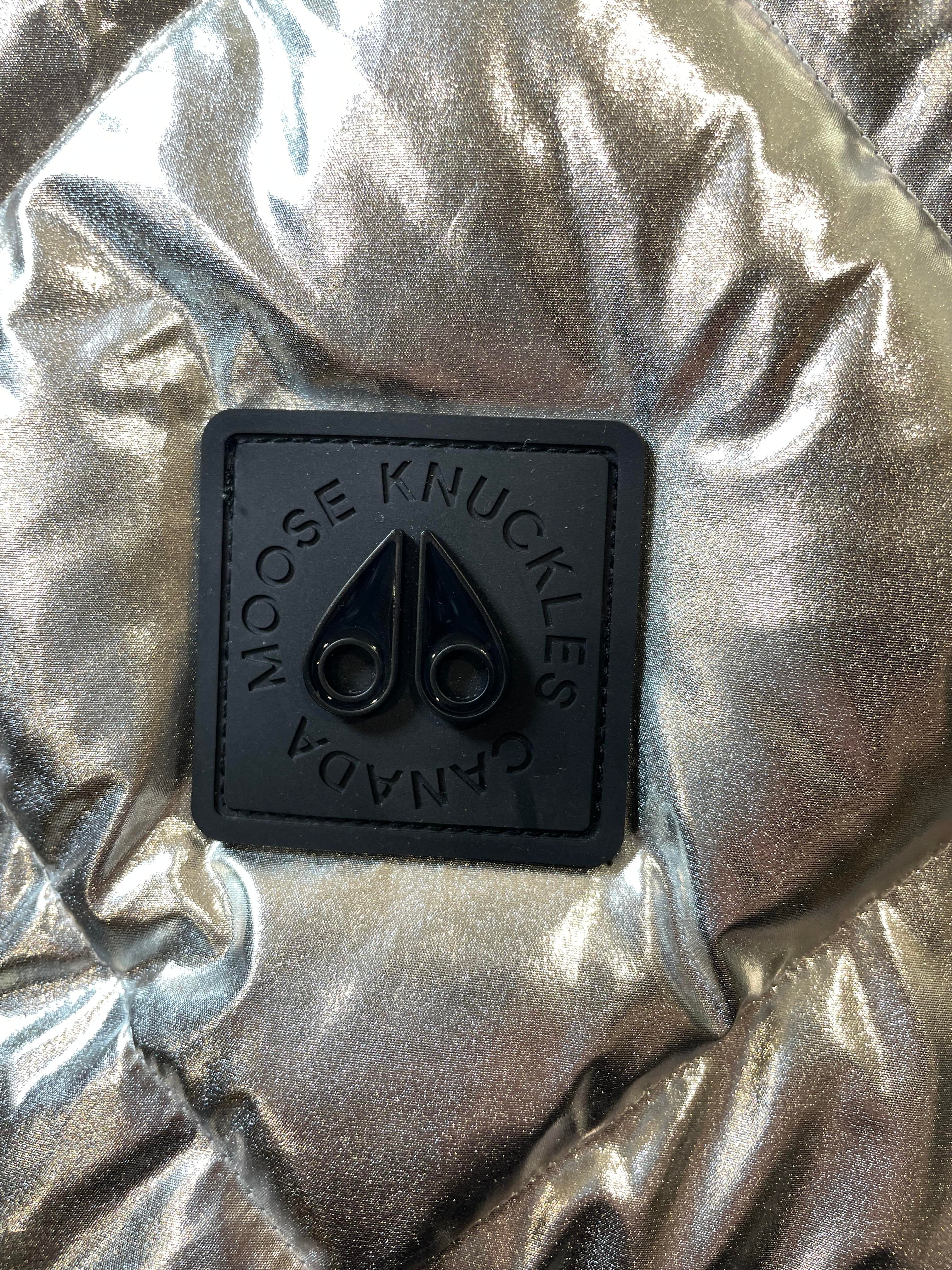 Moose Knuckles Silver Bomber Jacket