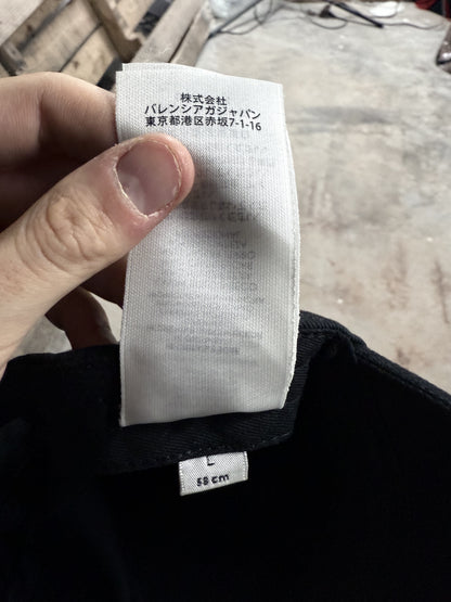 Balenciaga Cap Black White Used Large