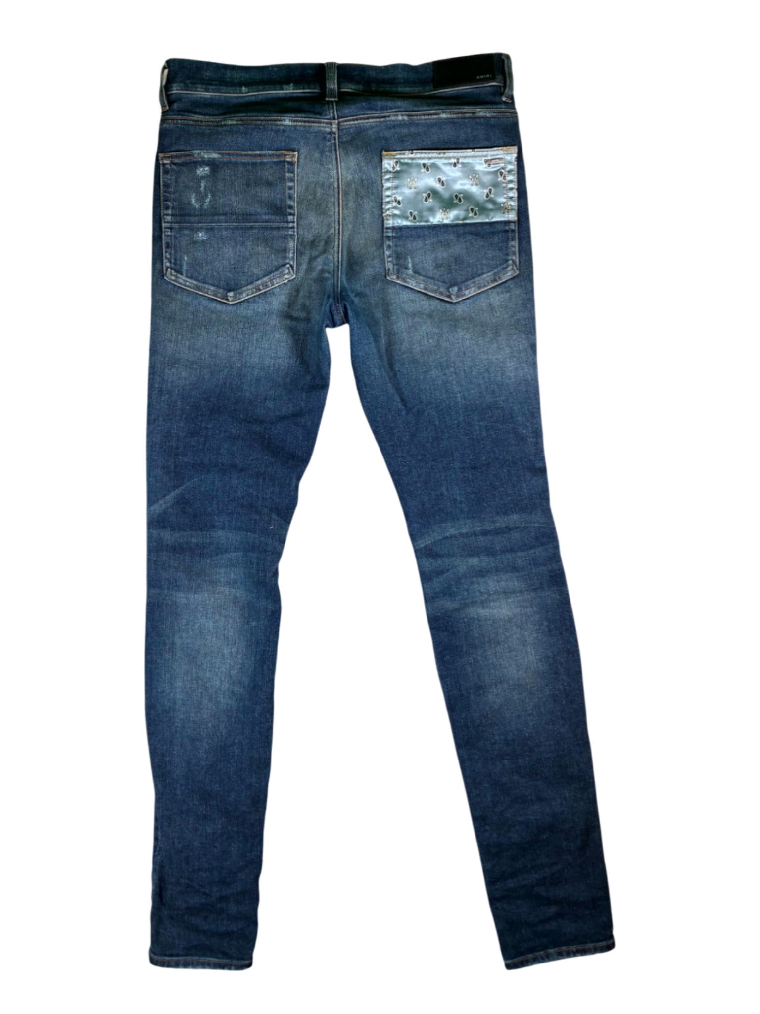 Amiri Paisley Thrasher Dark Wash Jeans