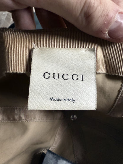 Gucci Cap Monogram Beige Nylon Used Large