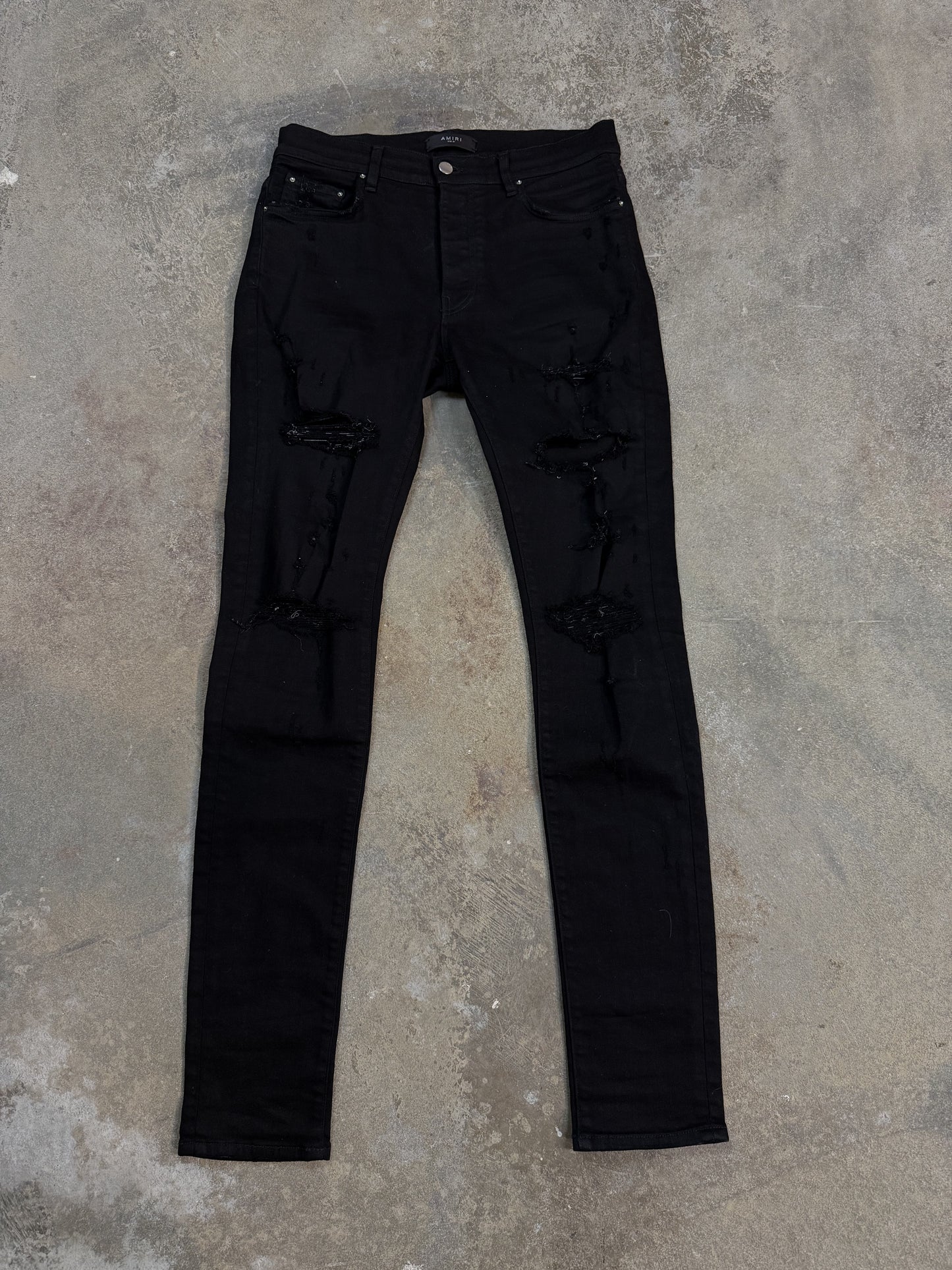 Amiri Black Thrasher Jeans Used 31