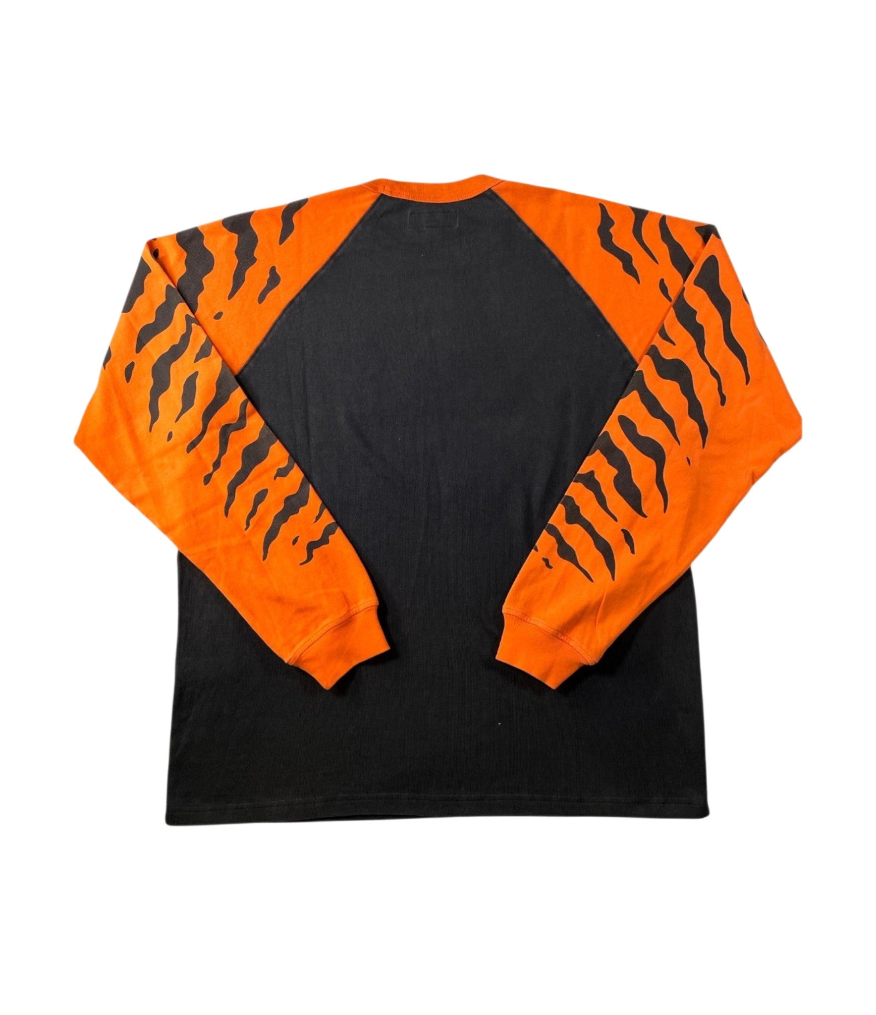 Supreme "Raglan" Long Sleeve Black & Orange T shirt