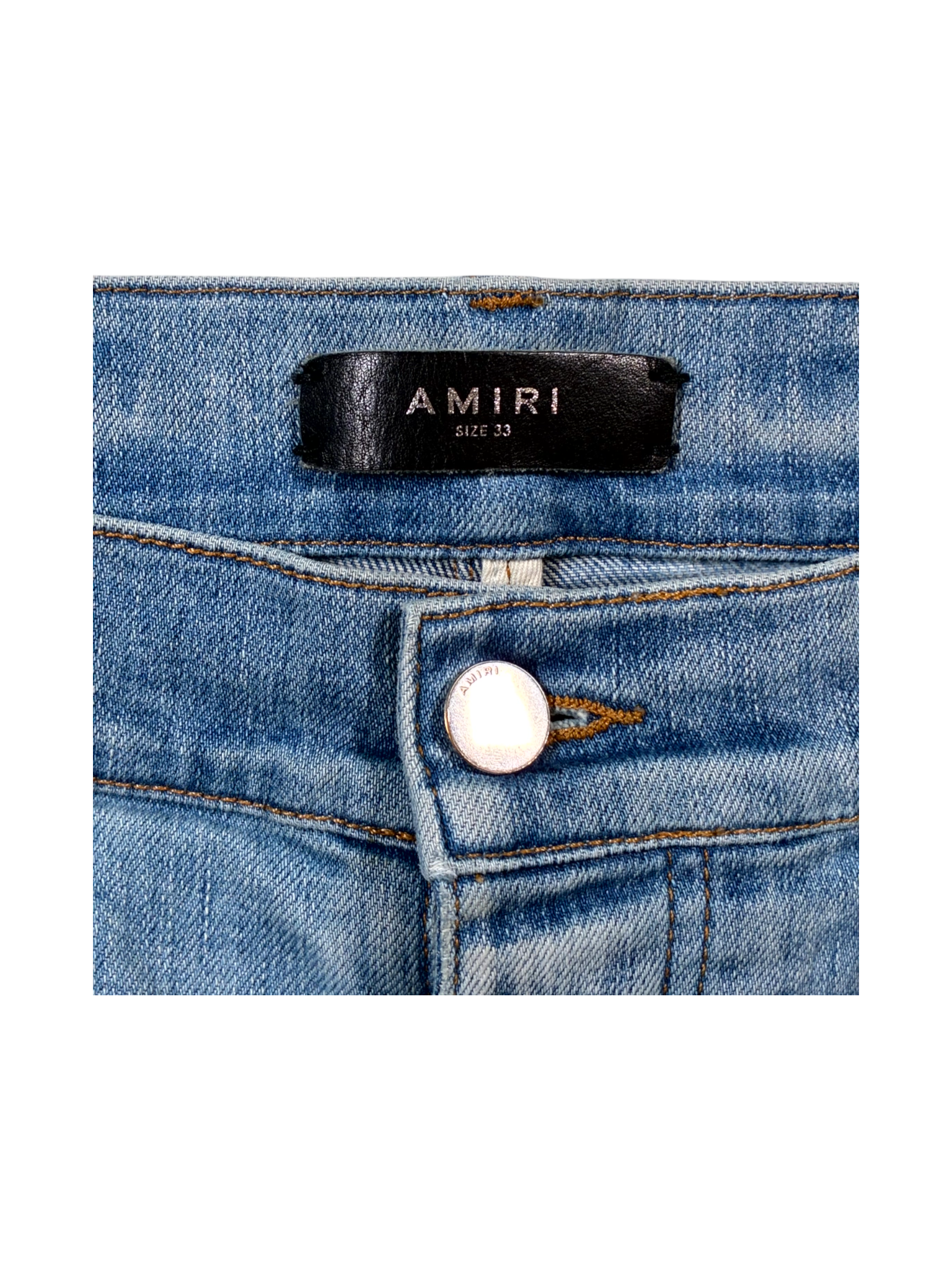 Amiri Crystal Paint Splatter Light Wash Jeans