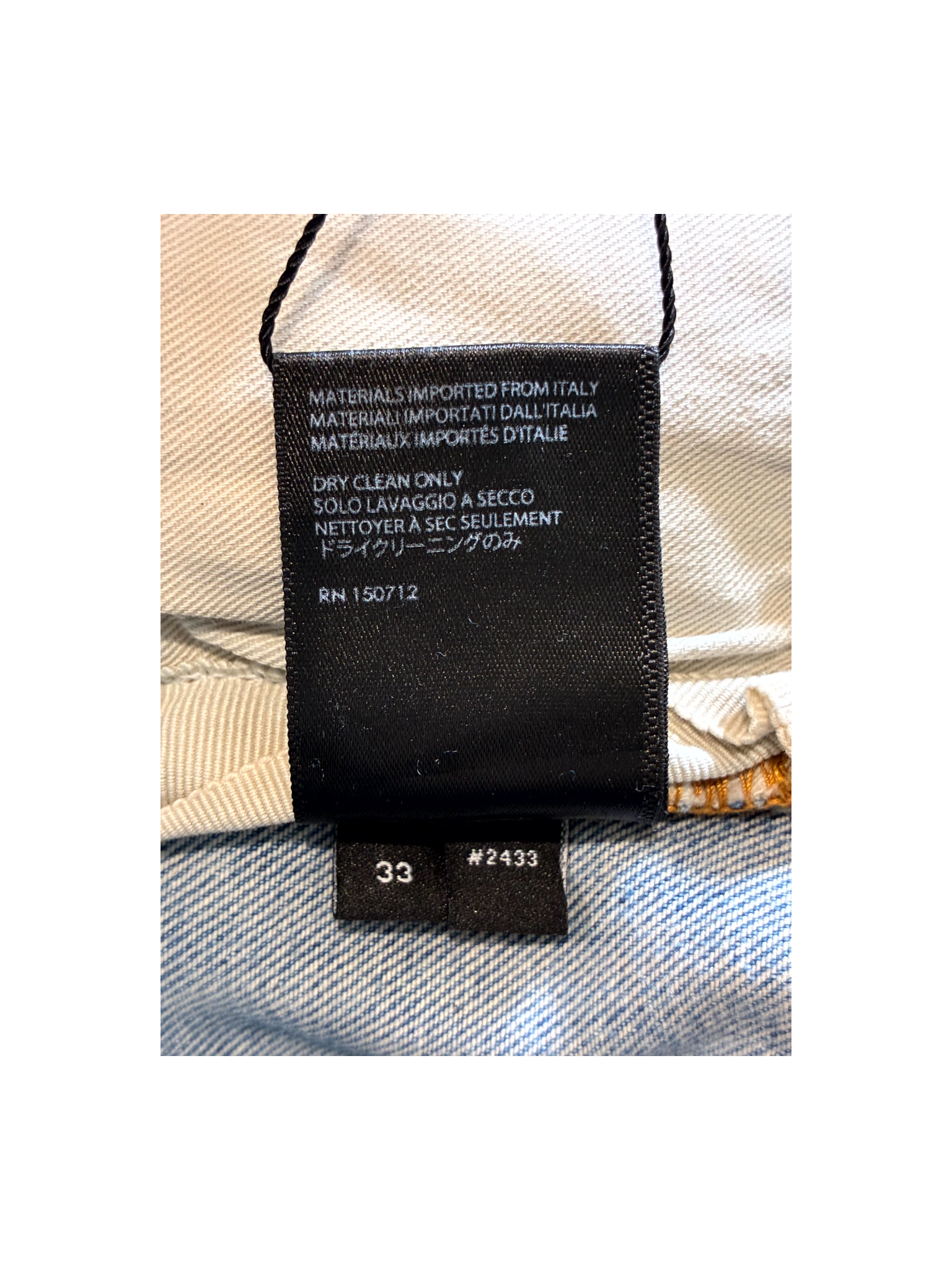 Amiri Crystal Paint Splatter Light Wash Jeans