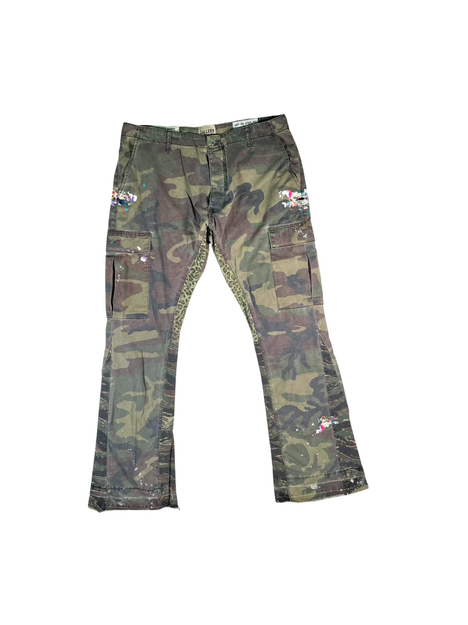 Gallery Dept Flare Splatter Camo Paint Cargo Pants