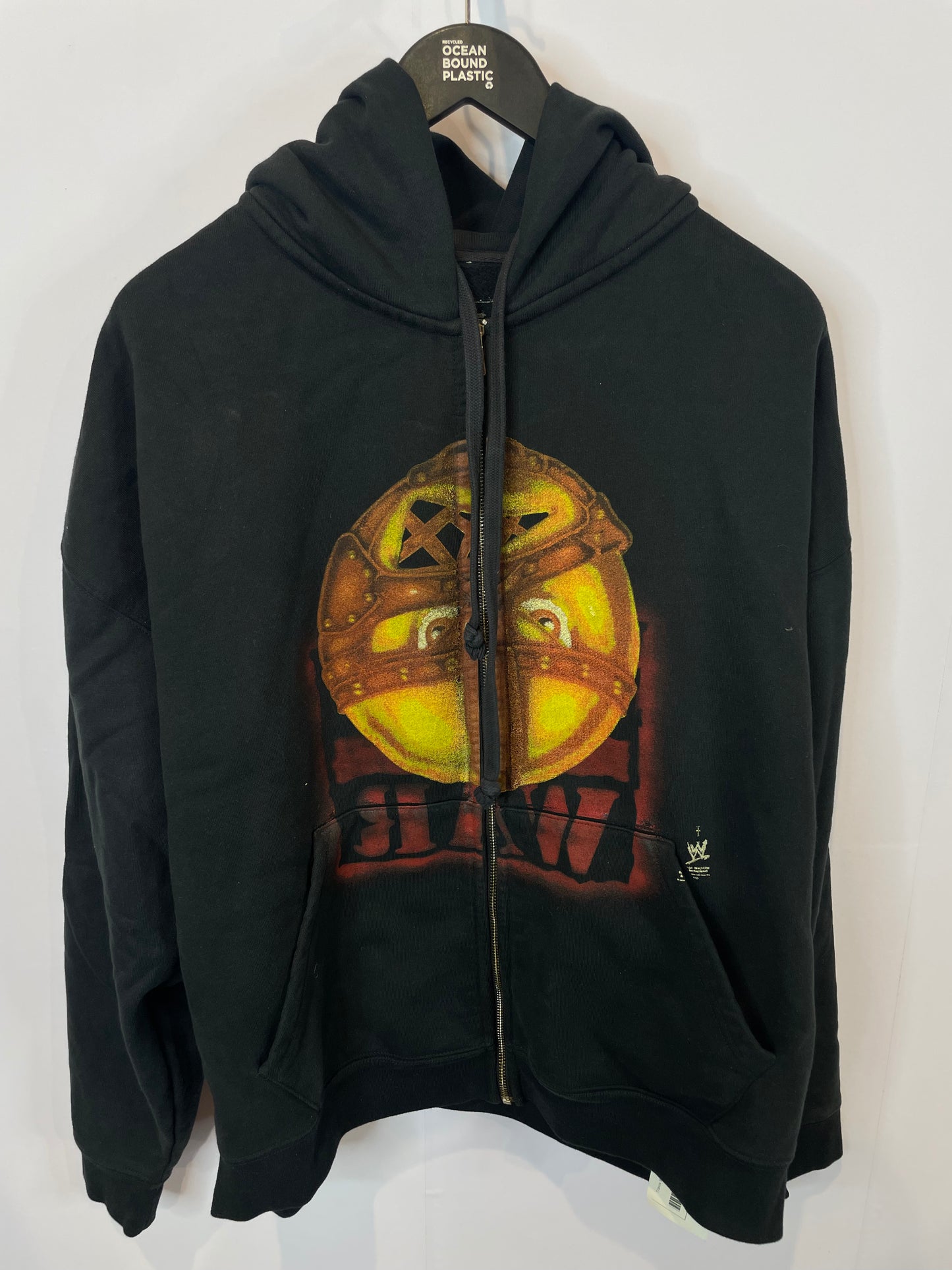 Travis WWE Zip Up Black New XXL