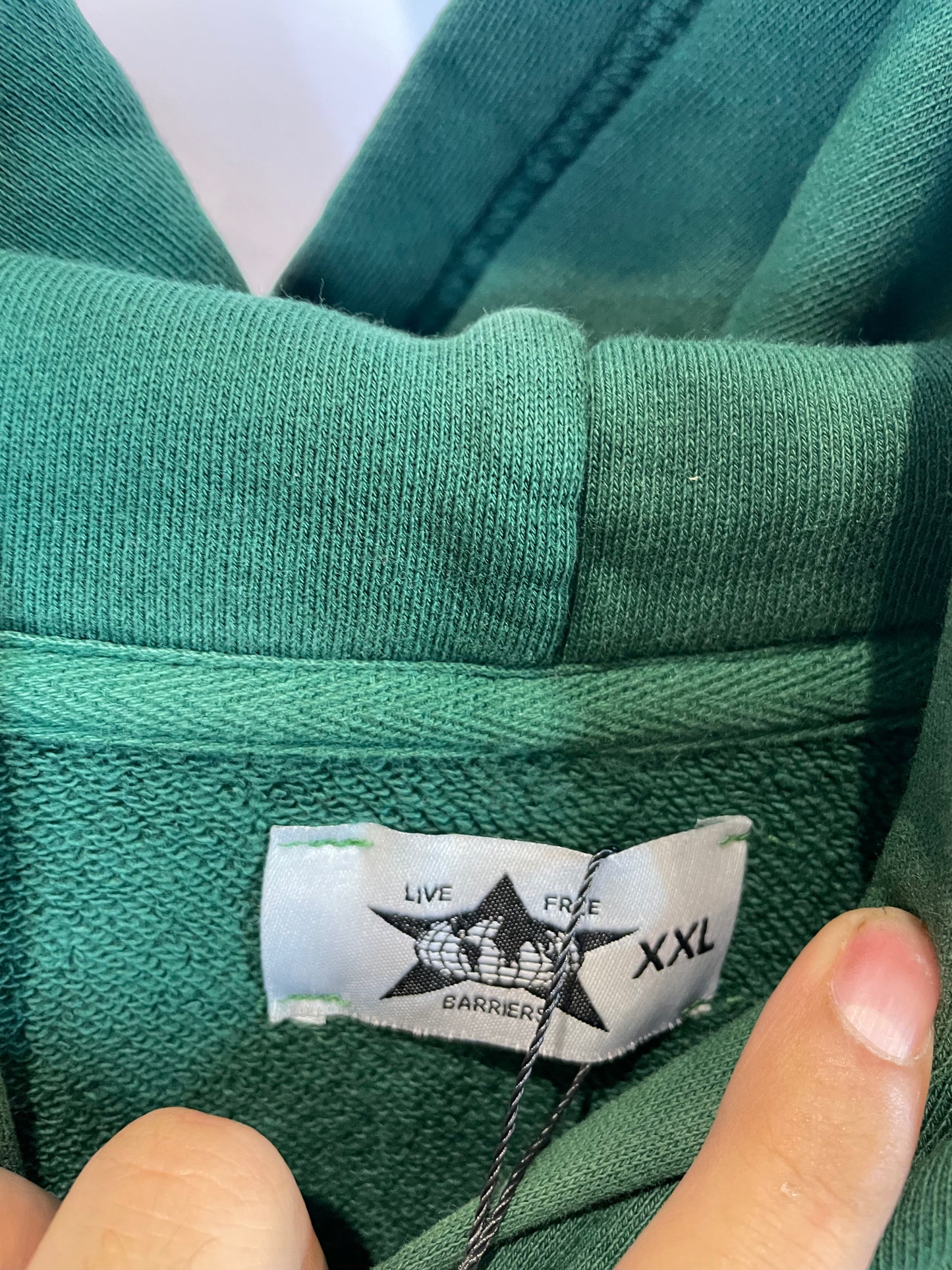 Barriers Mandela Hoodie Green Yellow Used XXL